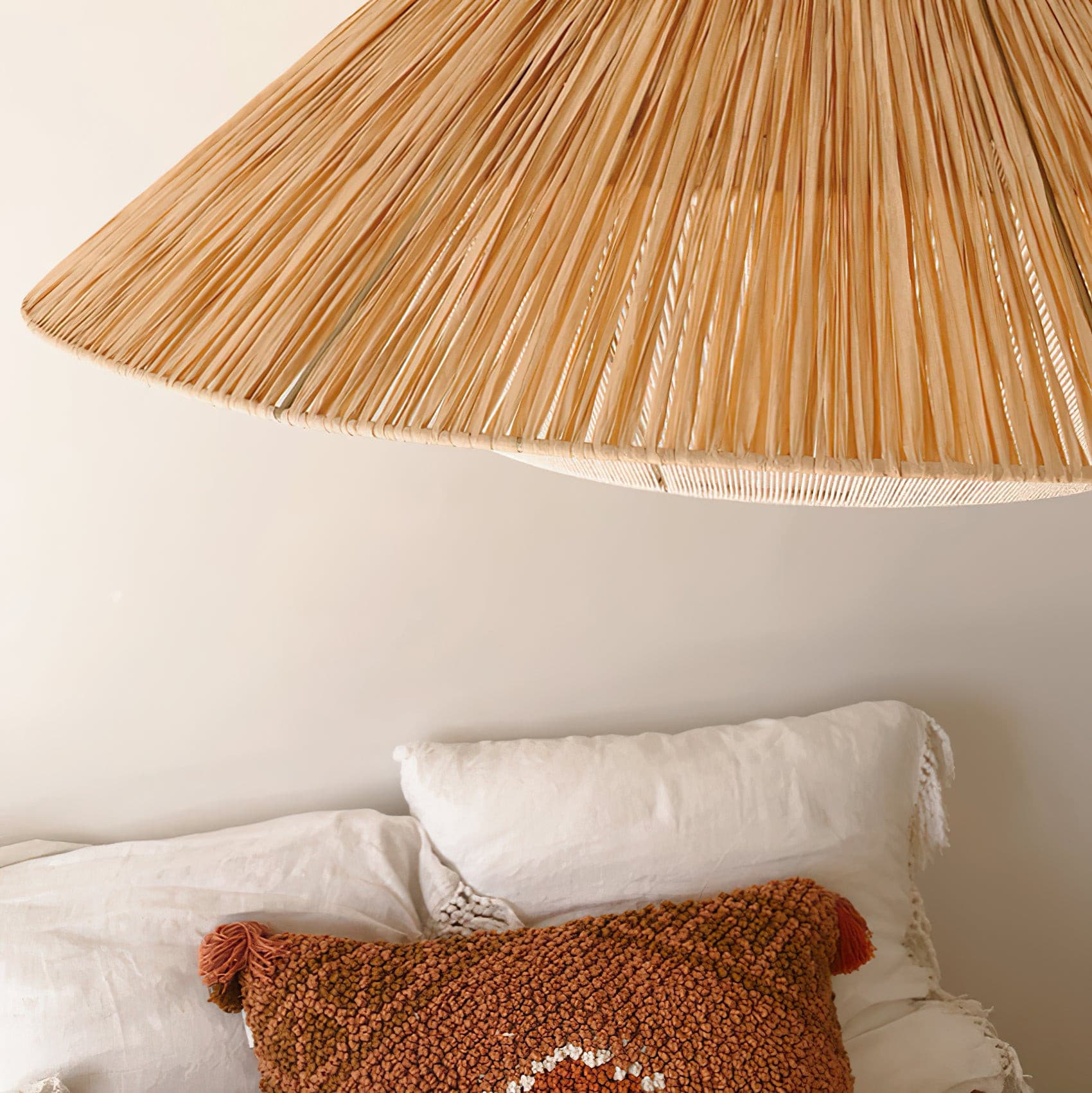 Aloha Sand Pendant Lamp Raphia Rope Minimalist Wabi Sabi - Letslighting