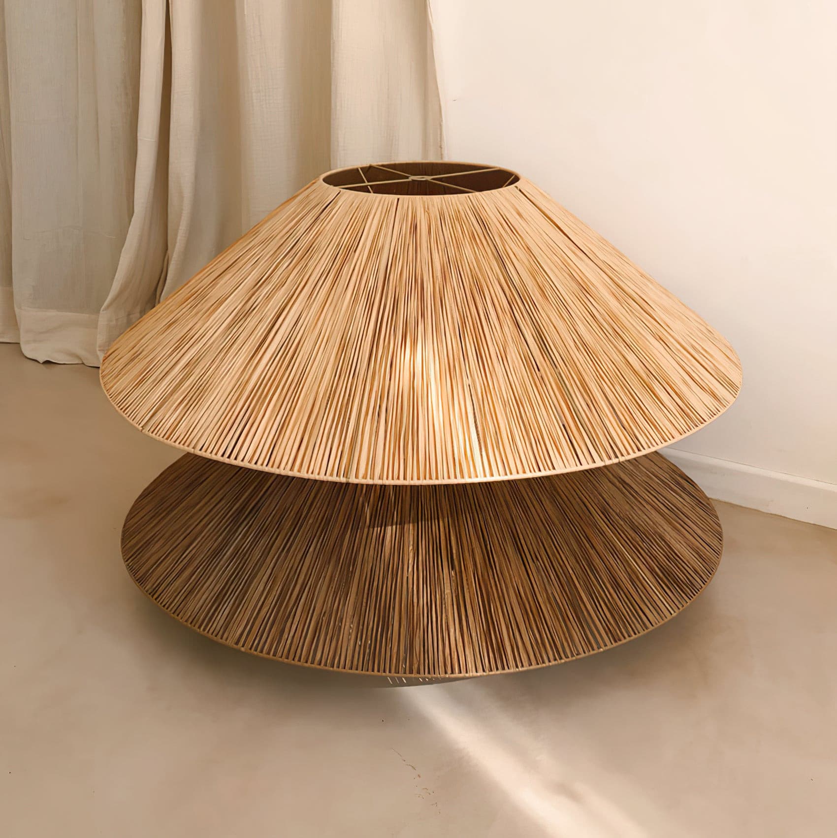 Aloha Sand Pendant Lamp Raphia Rope Minimalist Wabi Sabi - Letslighting