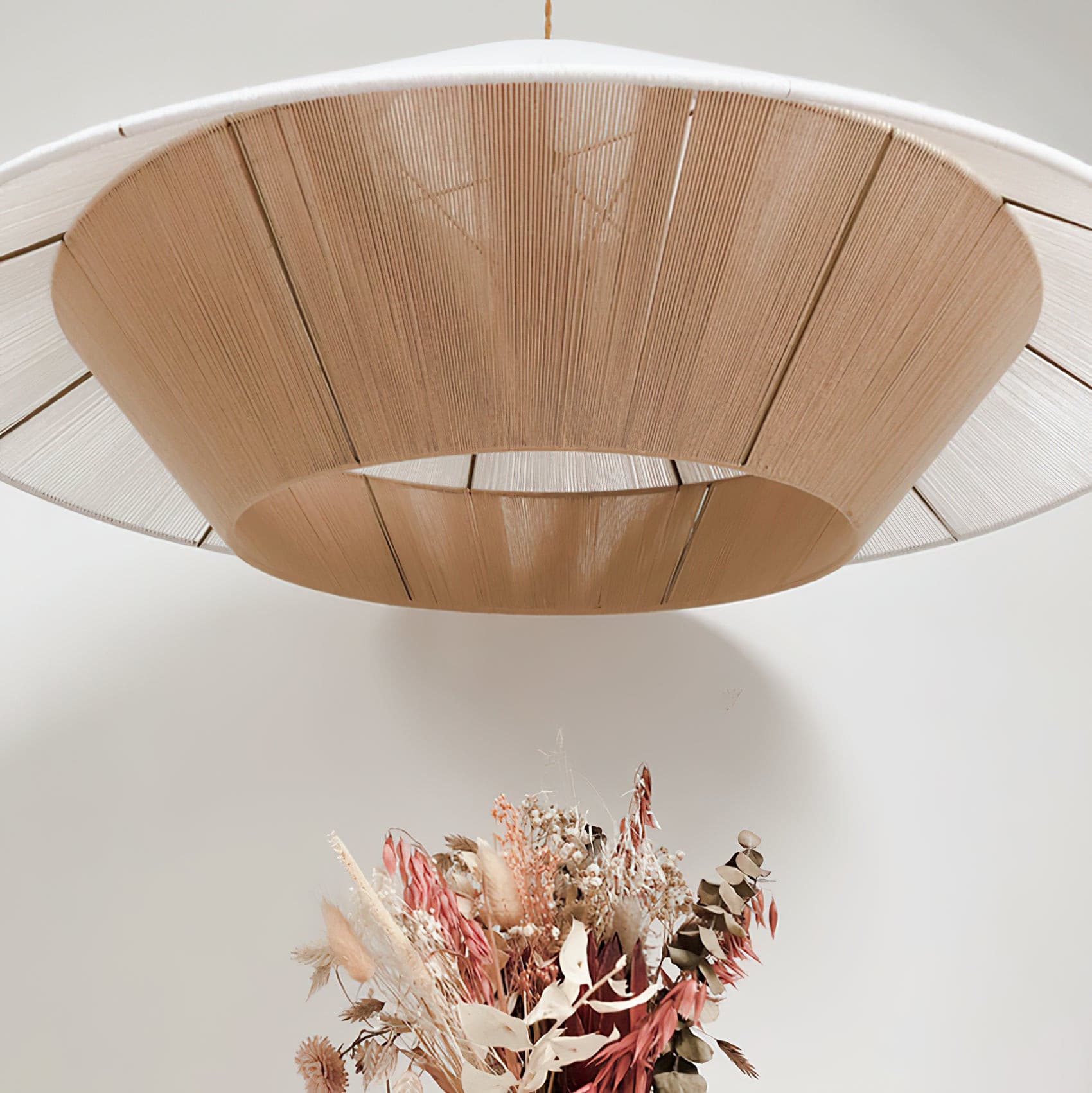 Aloha Sand Pendant Lamp Raphia Rope Minimalist Wabi Sabi - Letslighting