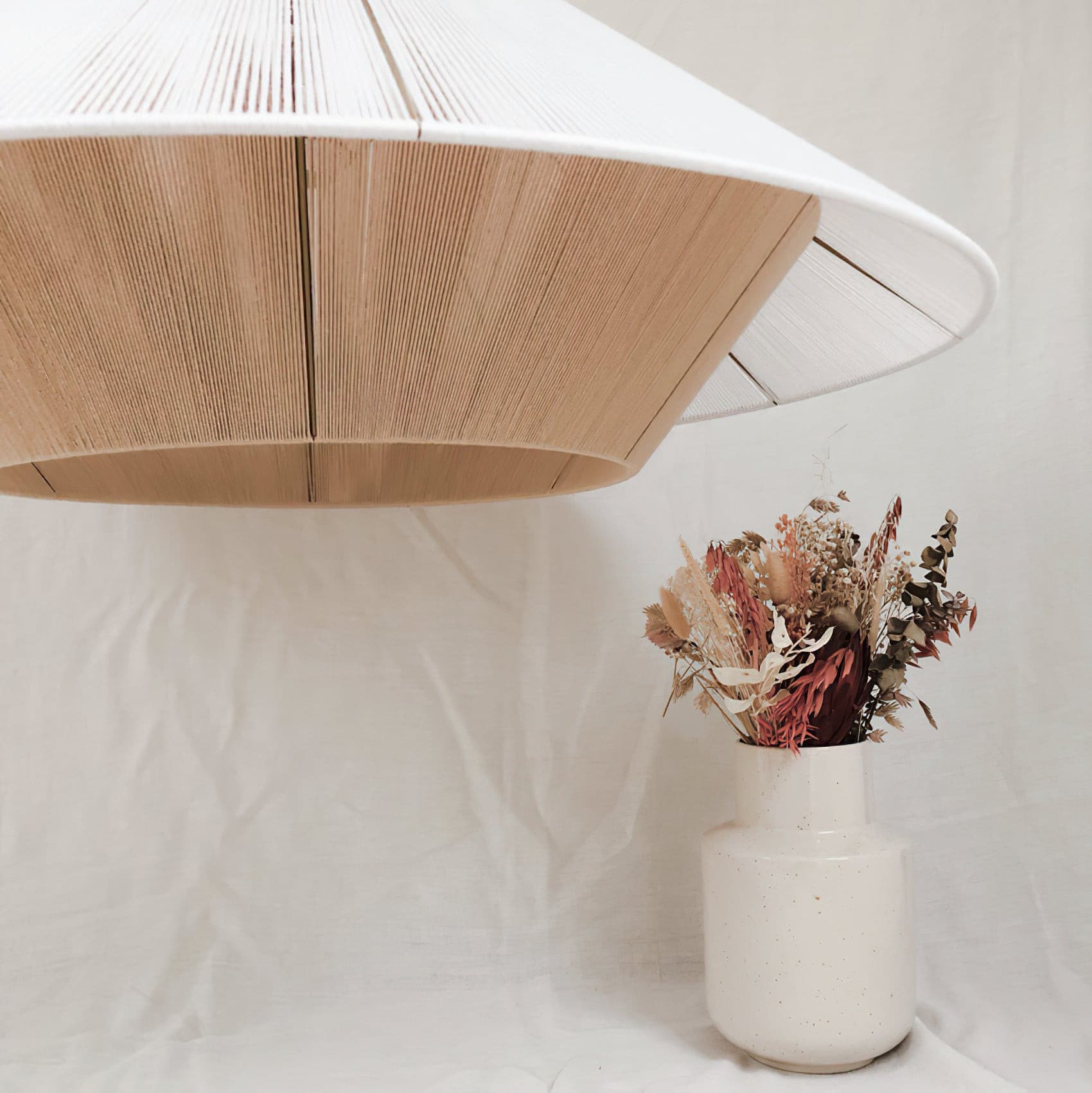 Aloha Sand Pendant Lamp Raphia Rope Minimalist Wabi Sabi - Letslighting