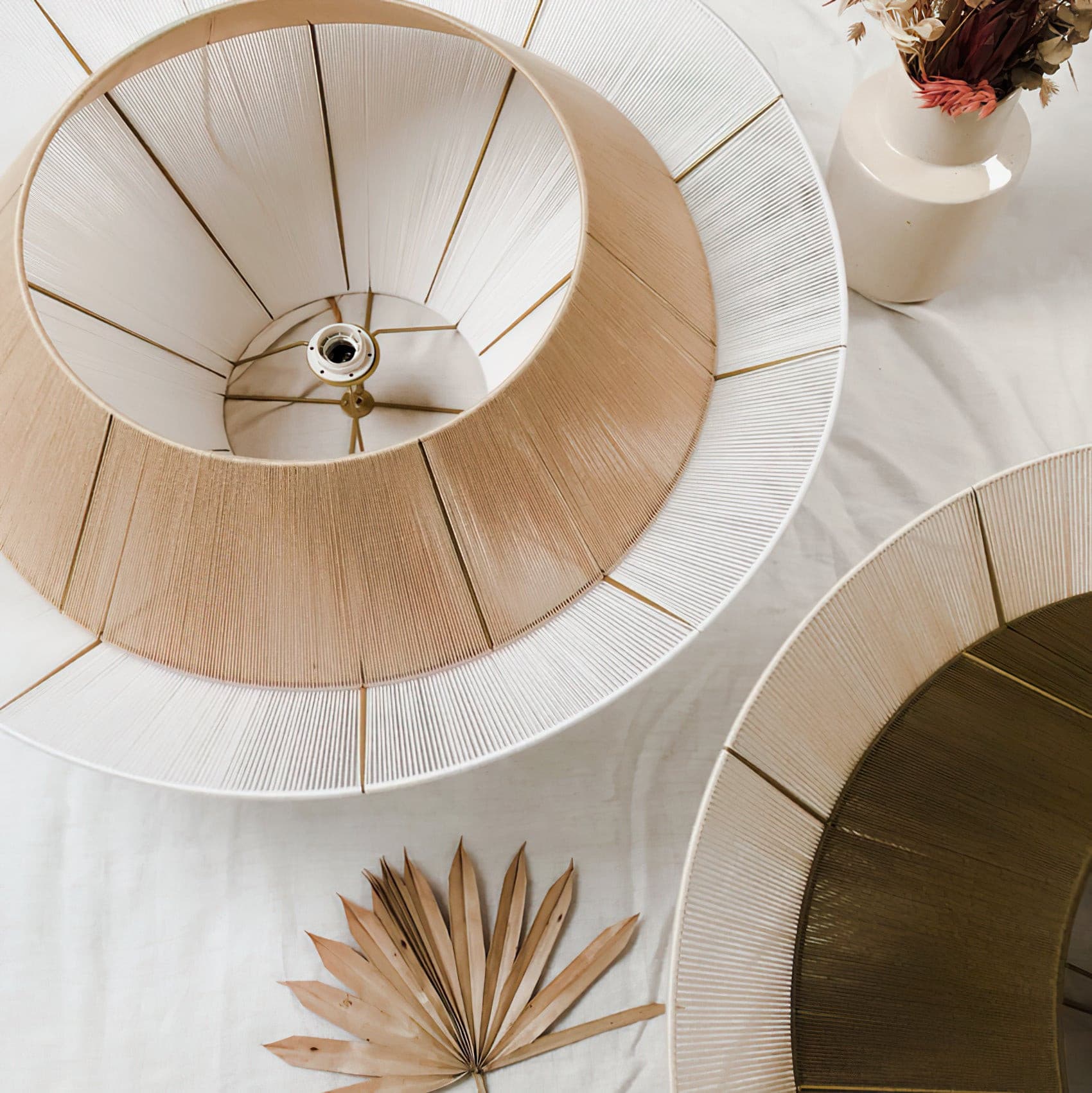 Aloha Sand Pendant Lamp Raphia Rope Minimalist Wabi Sabi - Letslighting