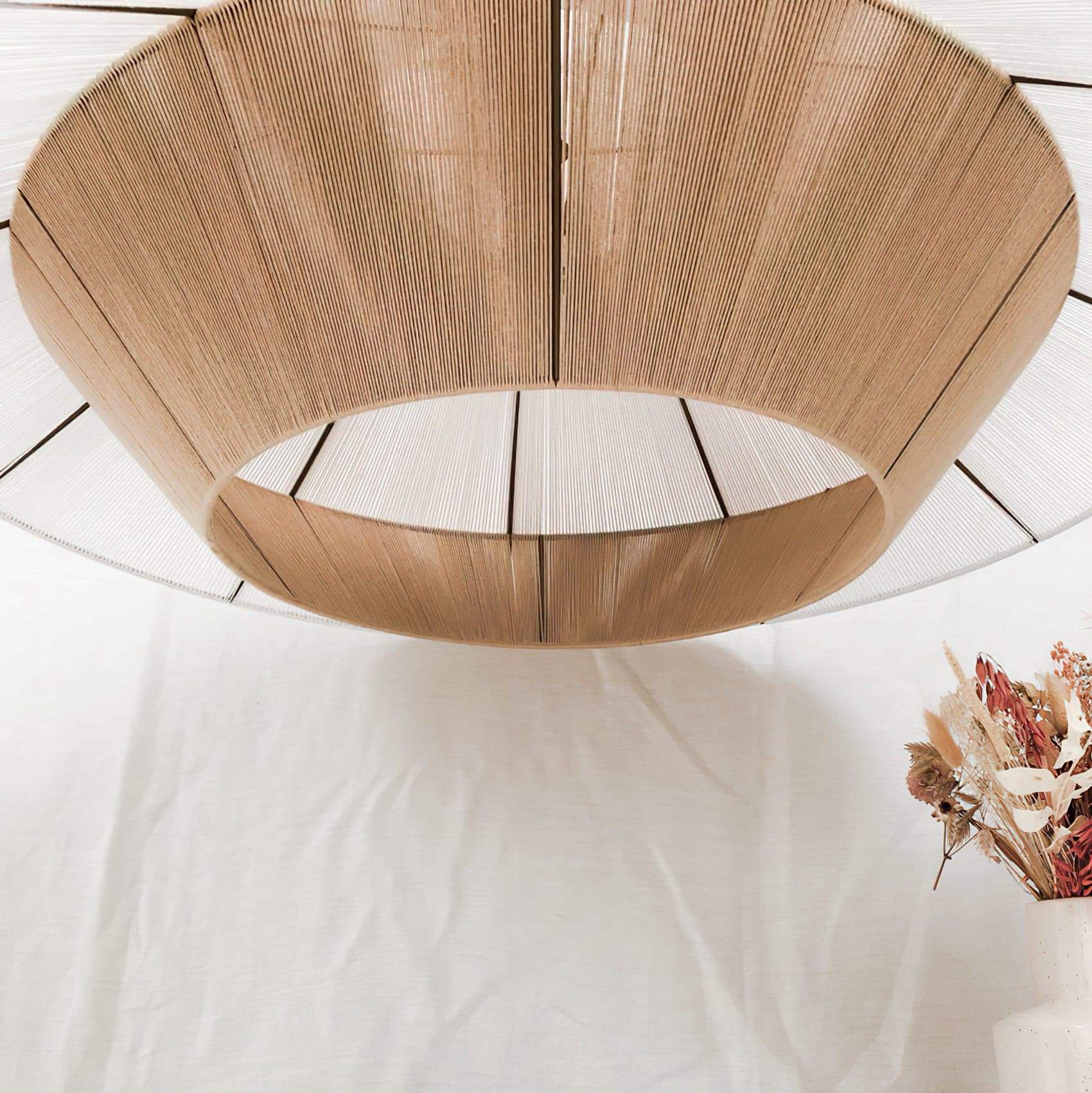 Aloha Sand Pendant Lamp Raphia Rope Minimalist Wabi Sabi - Letslighting