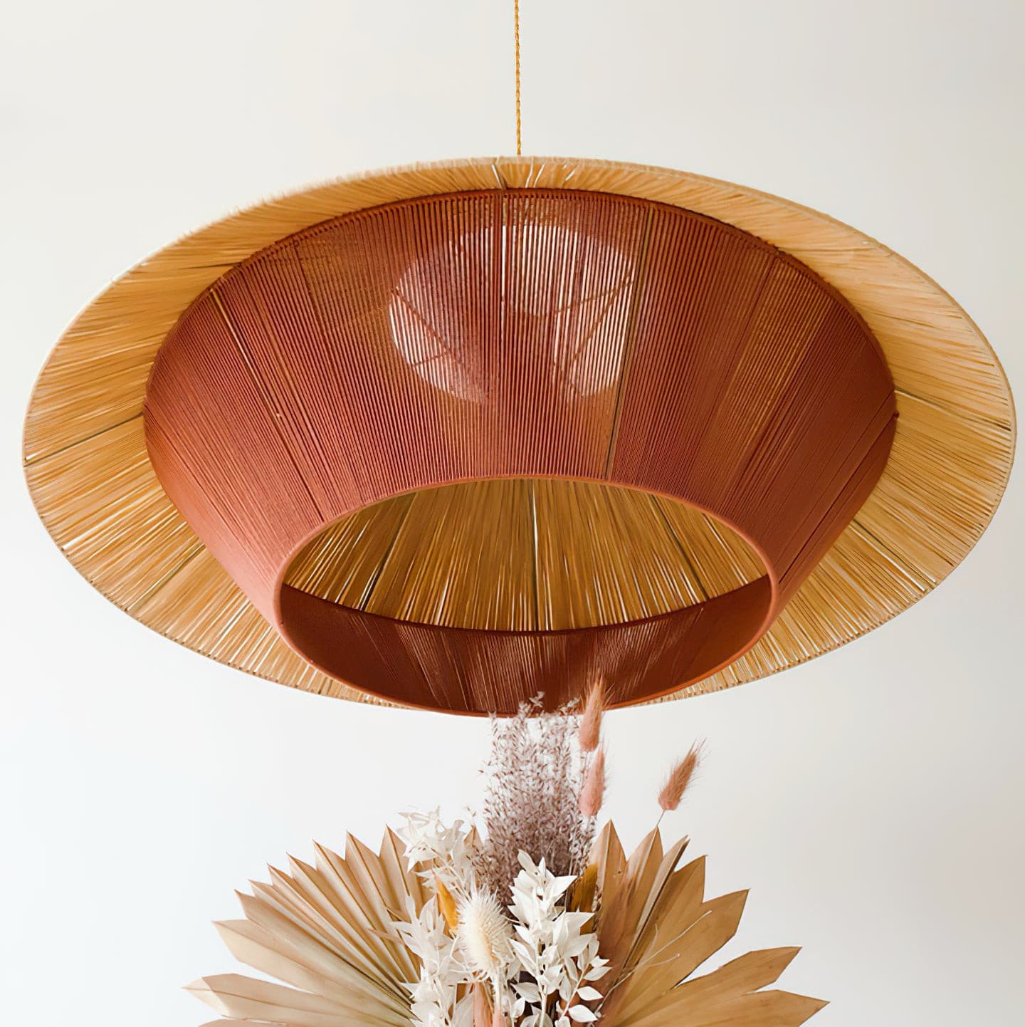 Aloha Sand Pendant Lamp Raphia Rope Minimalist Wabi Sabi - Letslighting