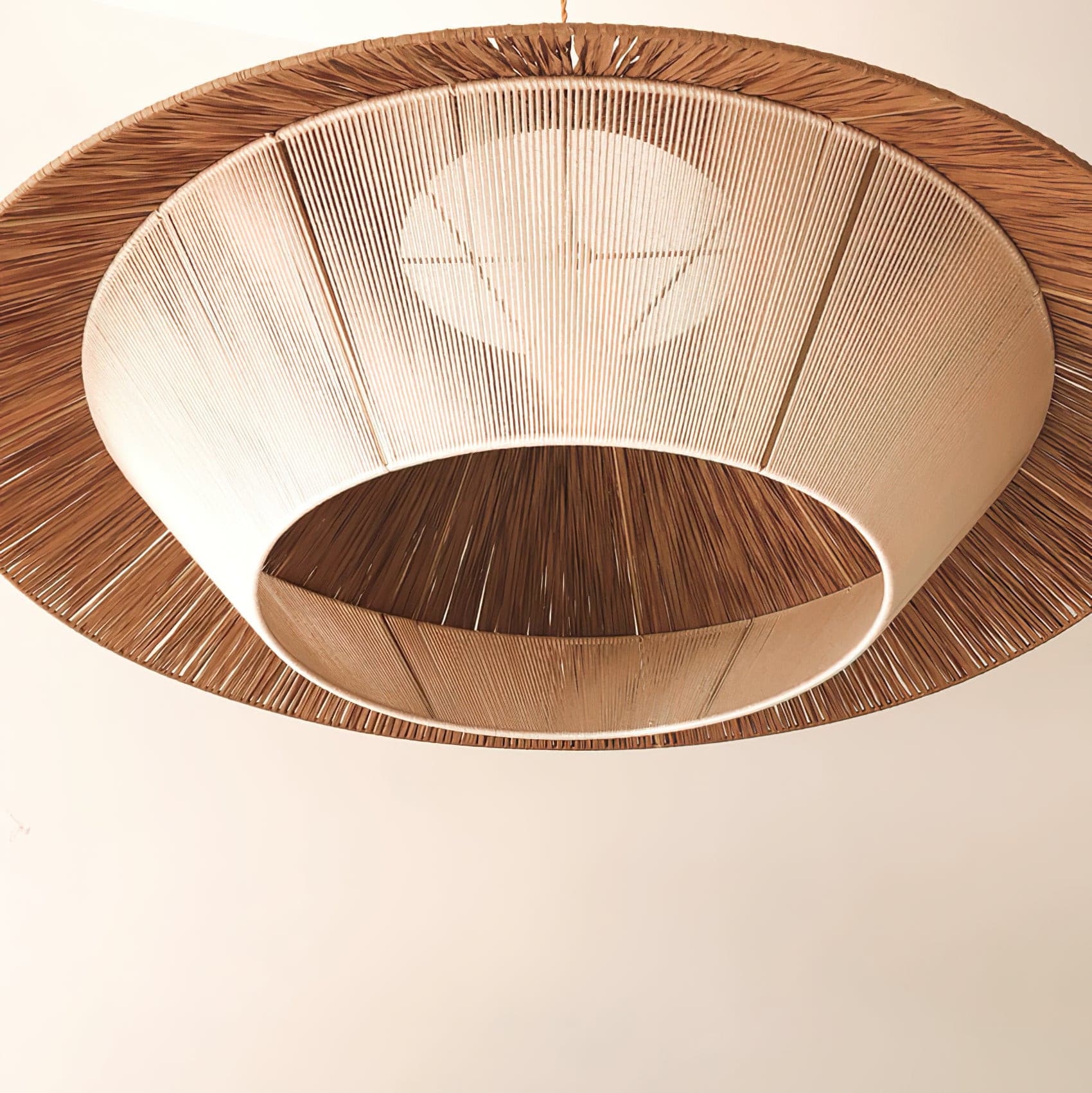 Aloha Sand Pendant Lamp Raphia Rope Minimalist Wabi Sabi - Letslighting