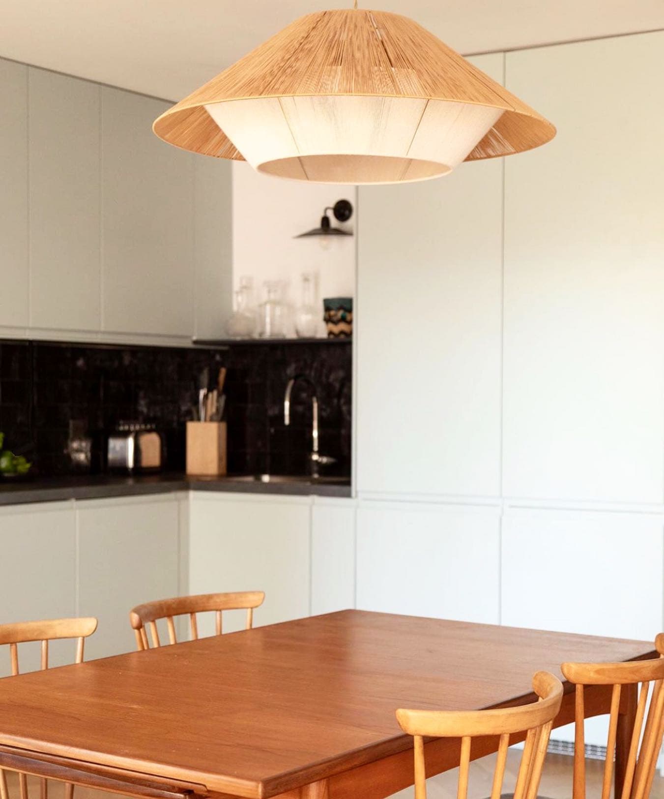 Aloha Sand Pendant Lamp Raphia Rope Minimalist Wabi Sabi - Letslighting