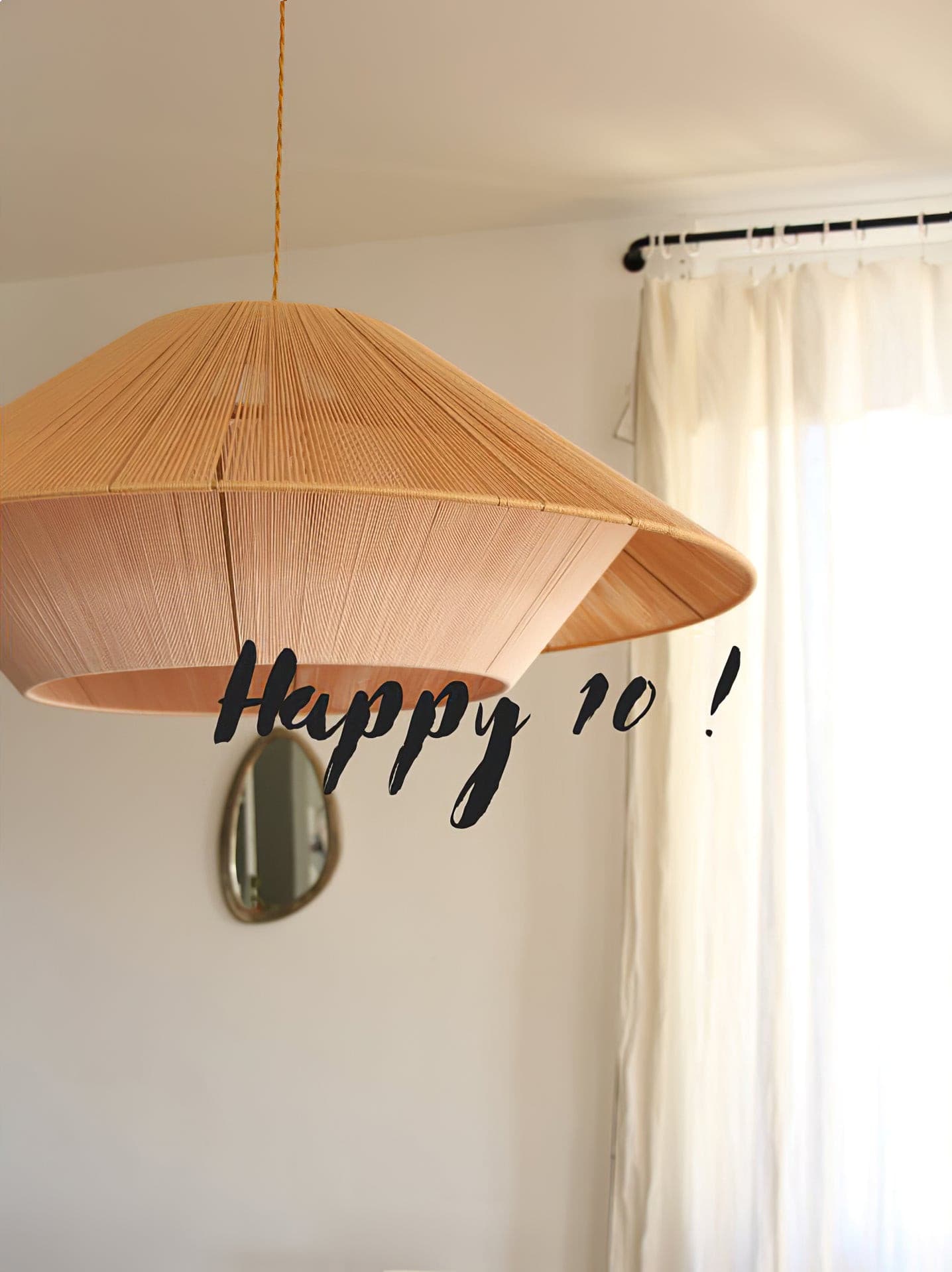 Aloha Sand Pendant Lamp Raphia Rope Minimalist Wabi Sabi - Letslighting