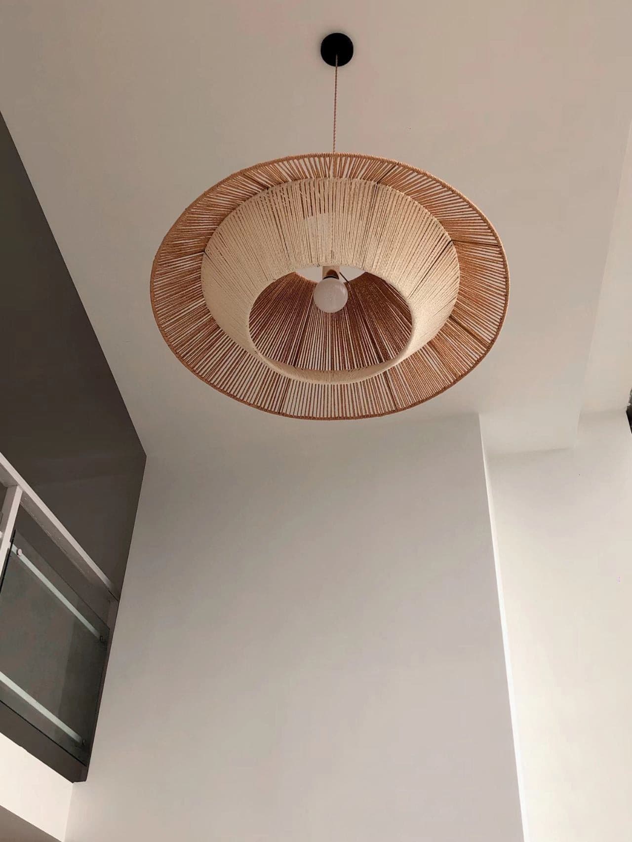 Aloha Sand Pendant Lamp Raphia Rope Minimalist Wabi Sabi - Letslighting