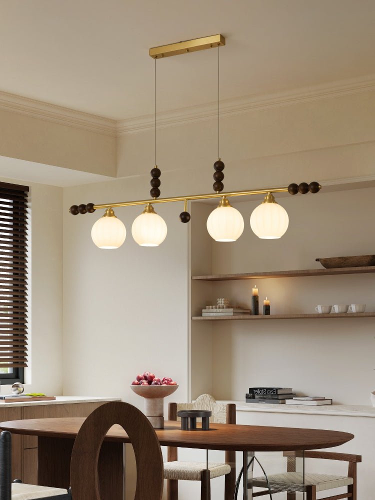 Zerinen Premium Nordic Art Island Glass Wood Pendant Lamp - Letslighting