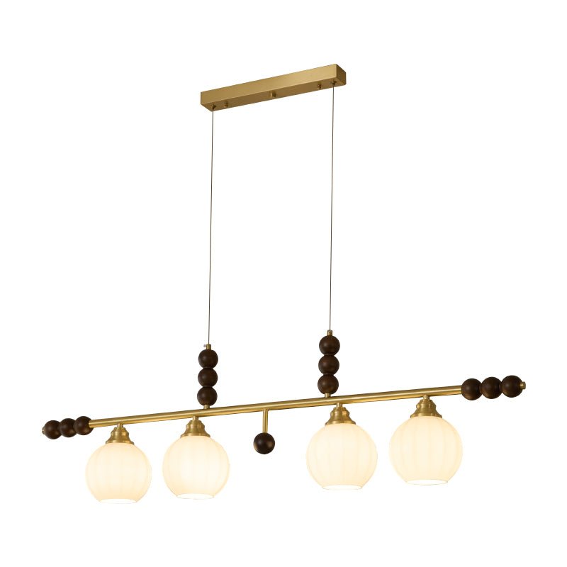 Zerinen Premium Nordic Art Island Glass Wood Pendant Lamp - Letslighting