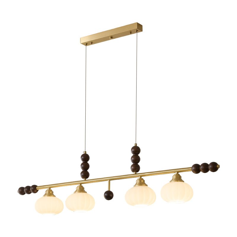 Zerinen Premium Nordic Art Island Glass Wood Pendant Lamp - Letslighting