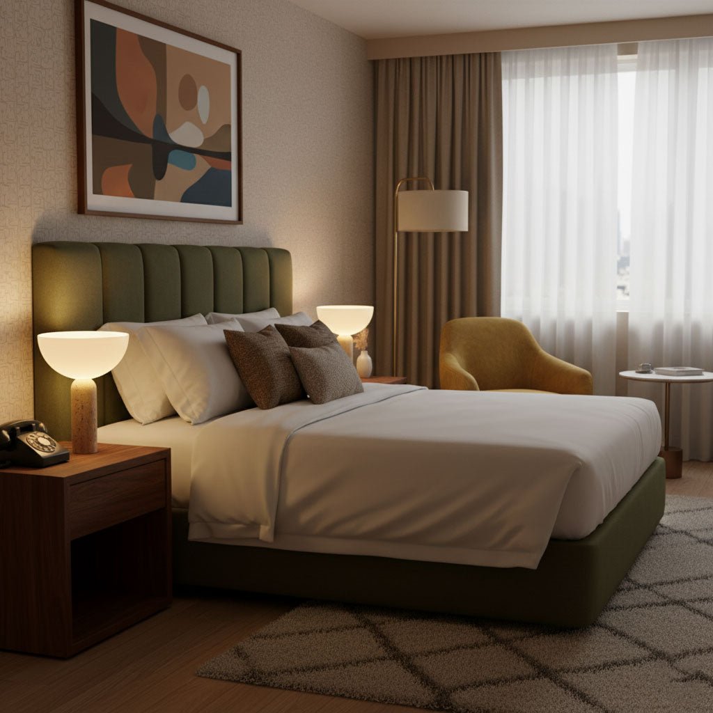 Alto Modern Travertine Table Light