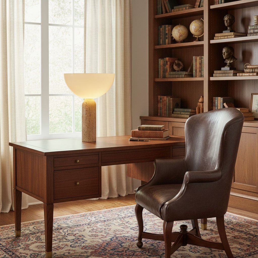 Alto Modern Travertine Table Light