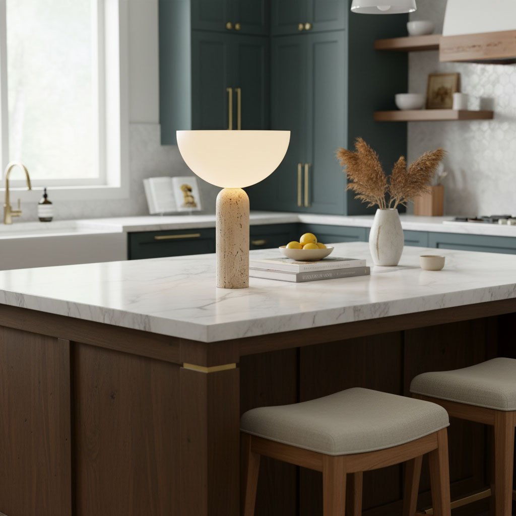 Alto Modern Travertine Table Light