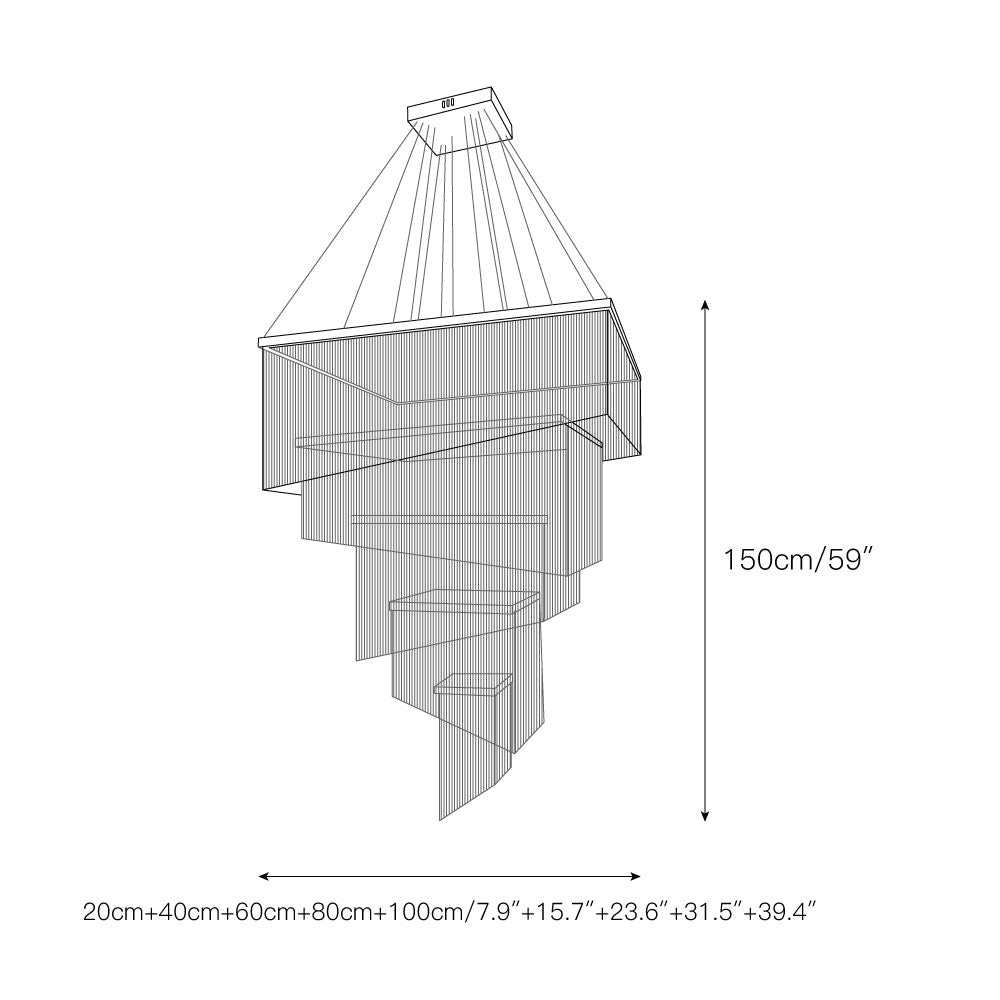 Caeluvyn Postmodern Chain Tassel Chandelier - Letslighting