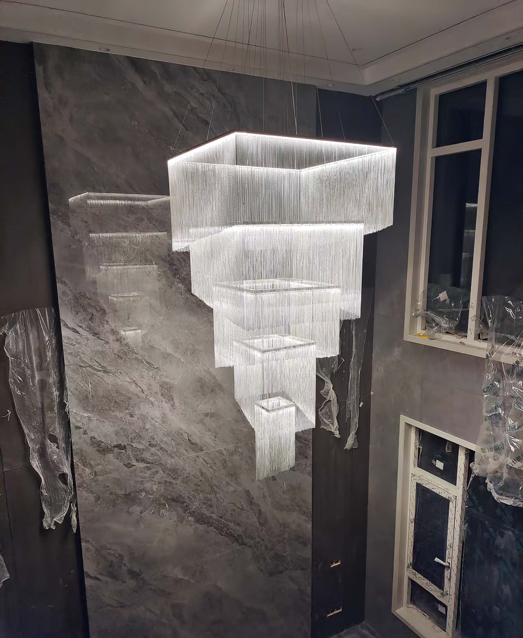 Caeluvyn Postmodern Chain Tassel Chandelier - Letslighting