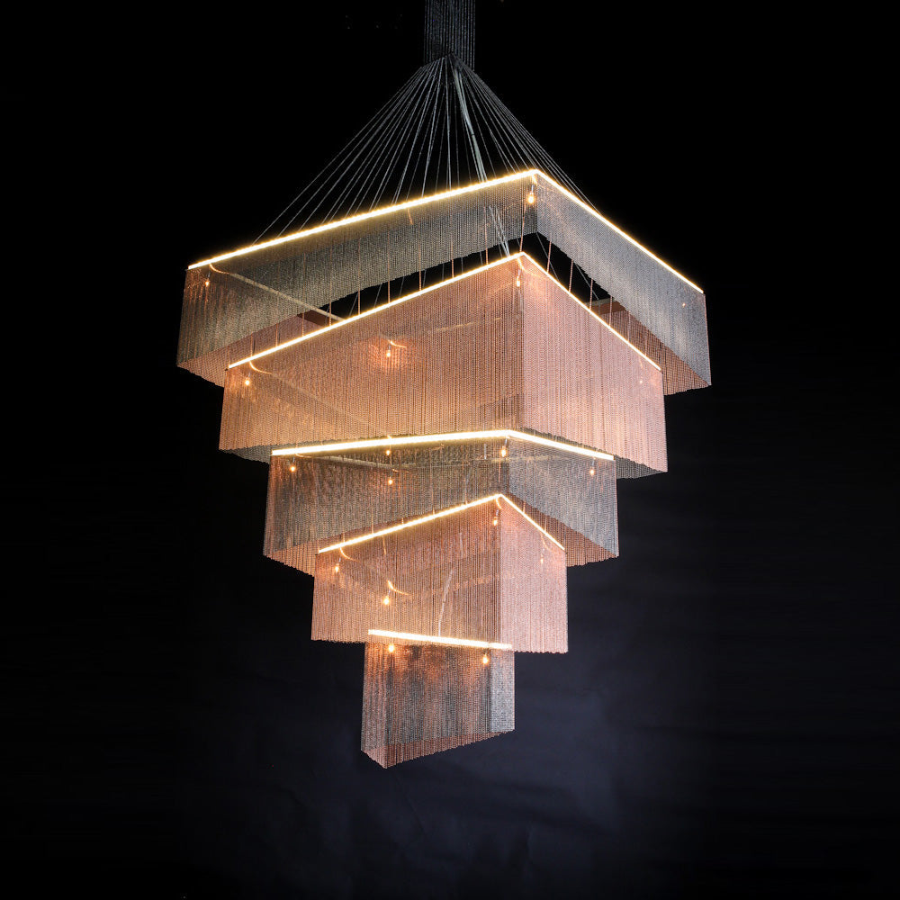 Caeluvyn Postmodern Chain Tassel Chandelier - Letslighting