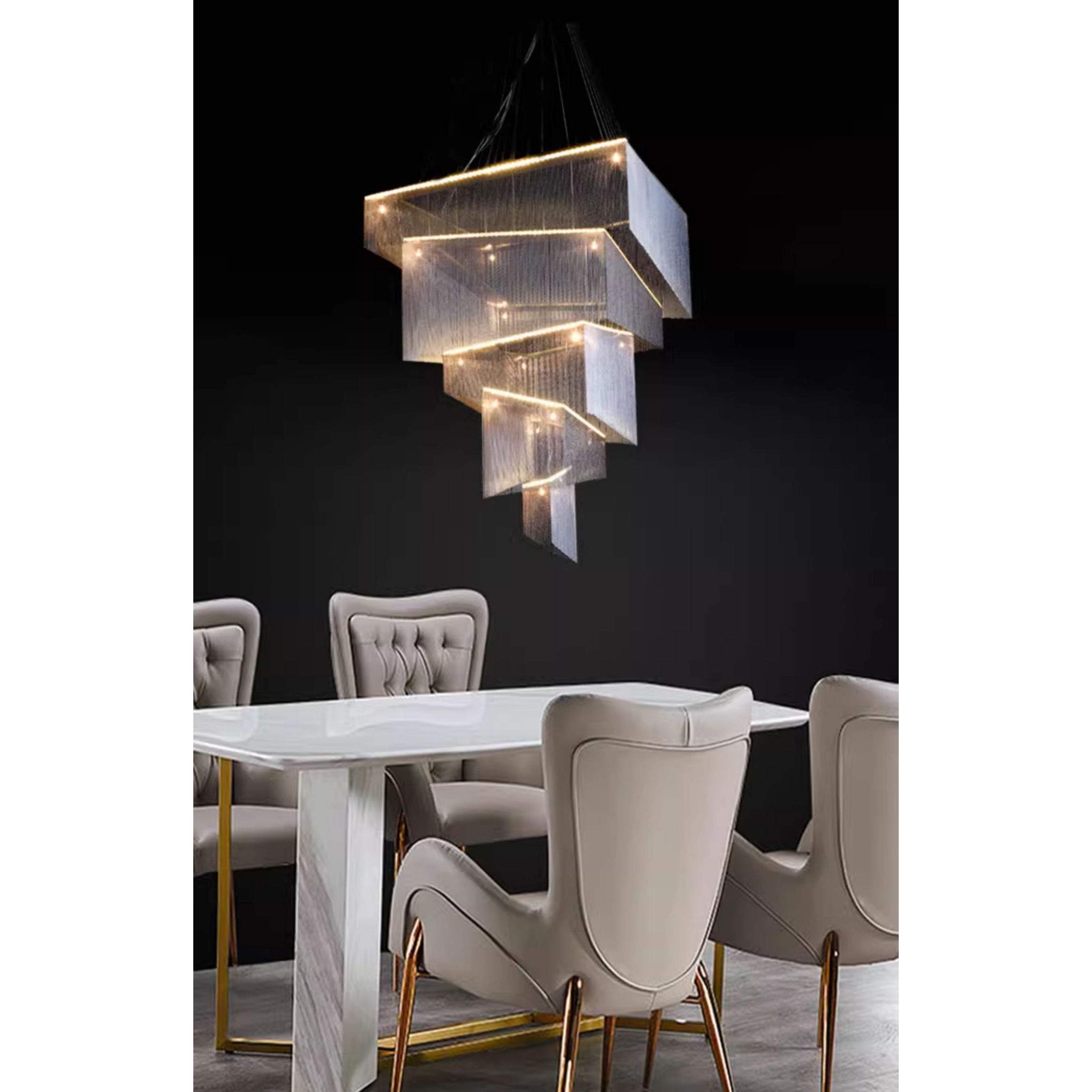 Caeluvyn Postmodern Chain Tassel Chandelier - Letslighting