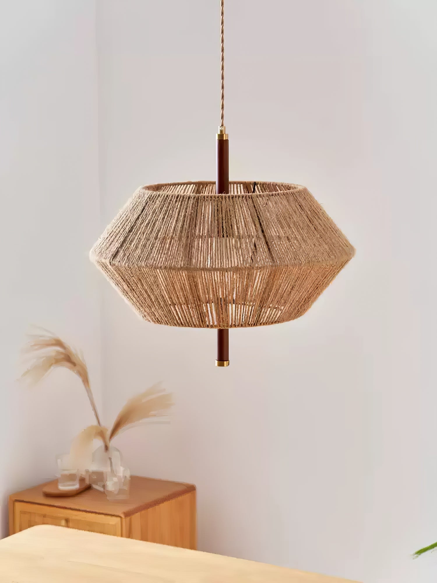 Rattan Vintage Rope Pendant Light - Letslighting