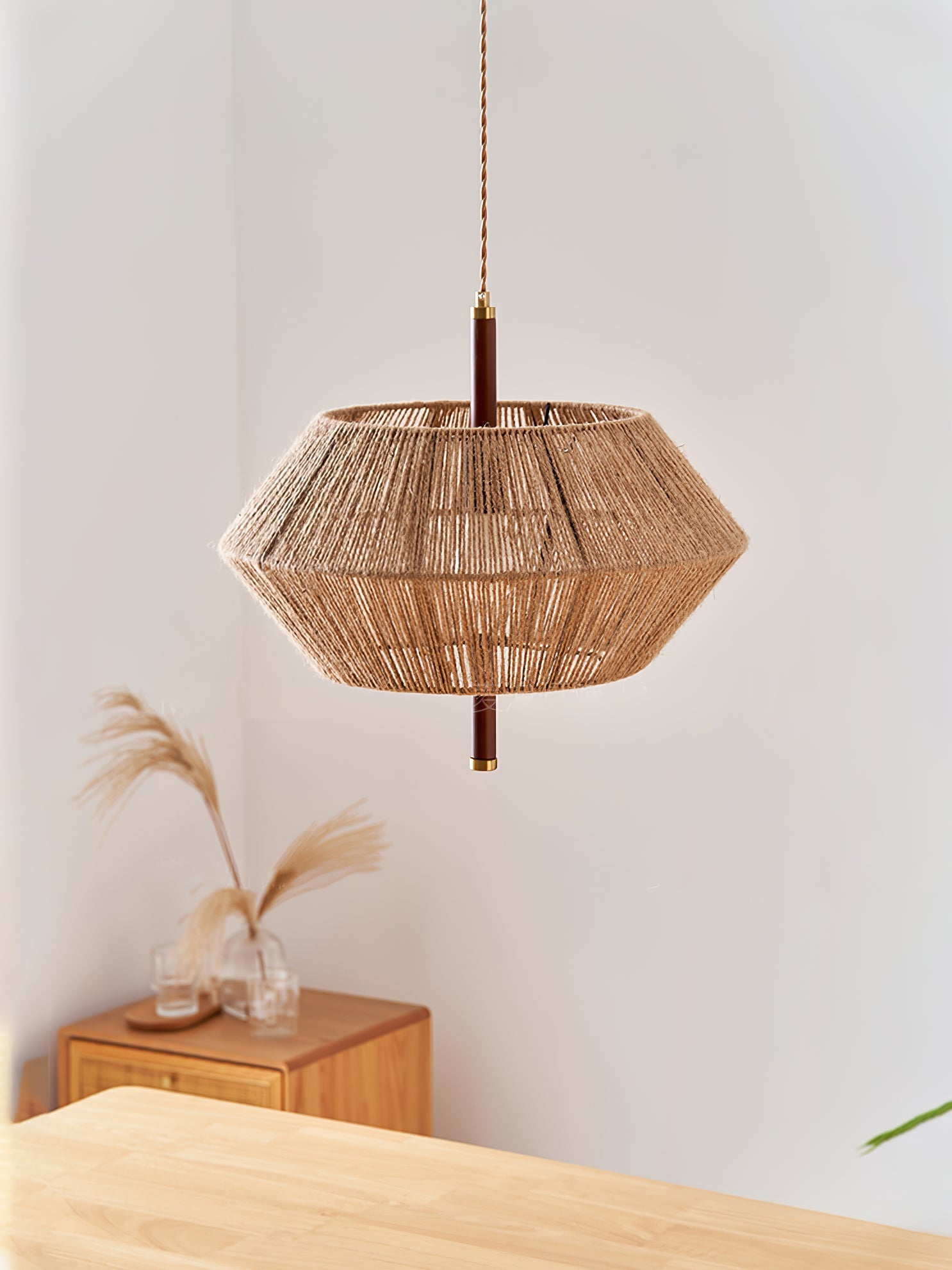 Rattan Vintage Rope Pendant Light - Letslighting