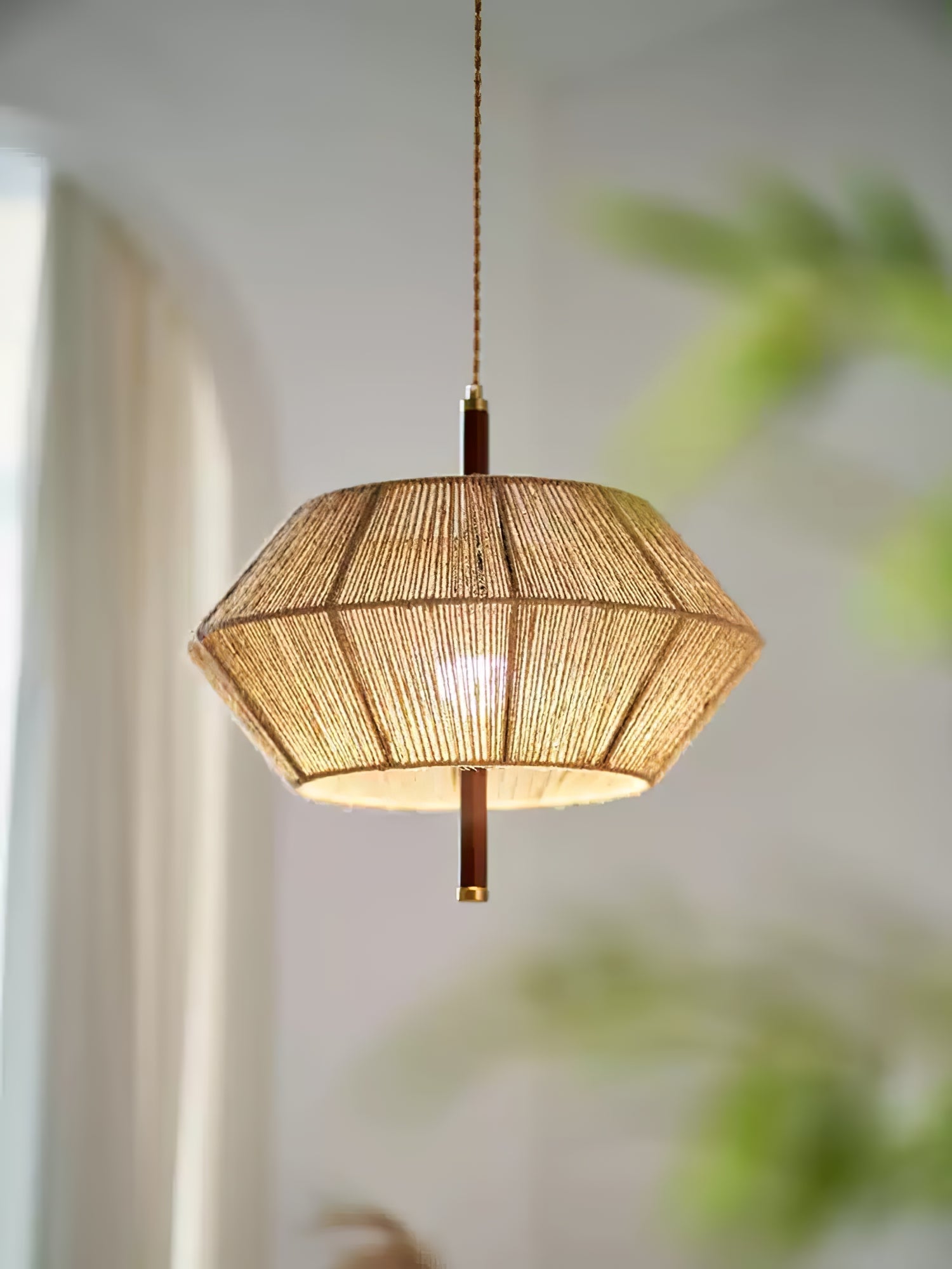 Rattan Vintage Rope Pendant Light - Letslighting