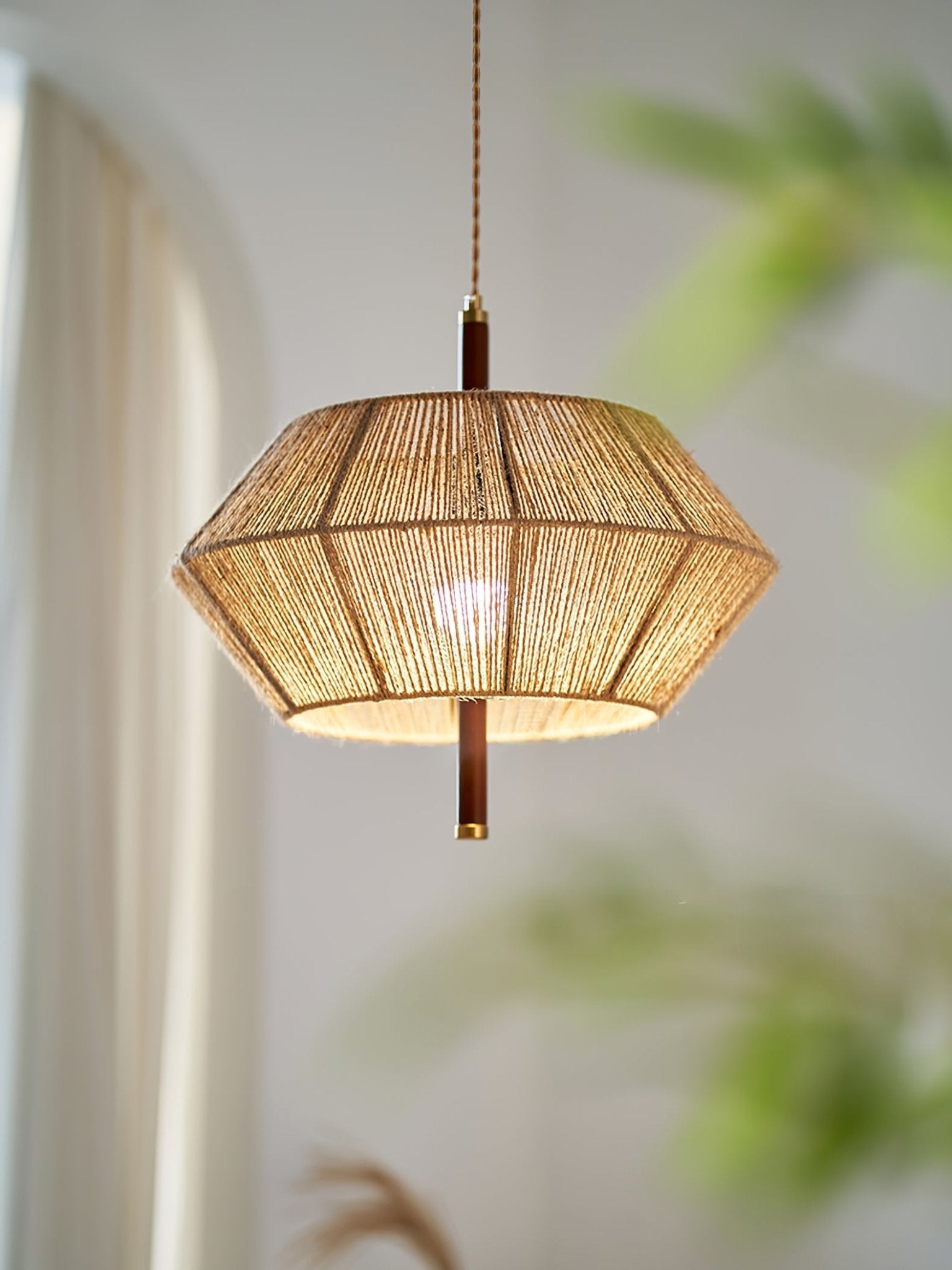 Rattan Vintage Rope Pendant Light - Letslighting