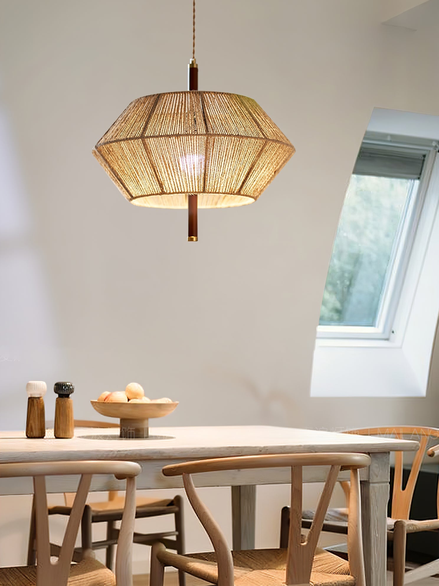 Rattan Vintage Rope Pendant Light - Letslighting