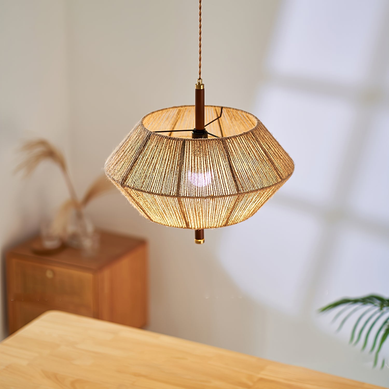 Rattan Vintage Rope Pendant Light - Letslighting