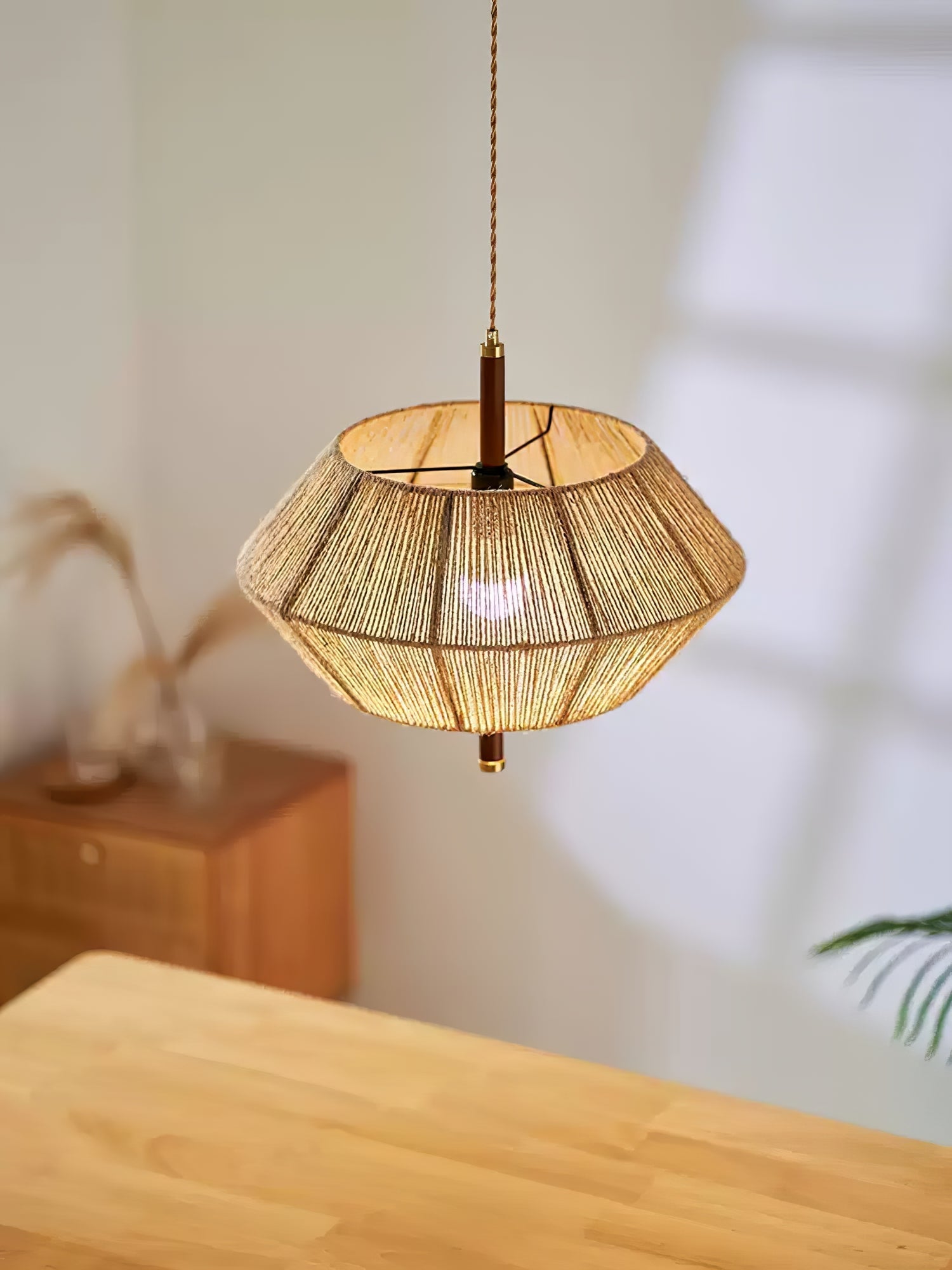 Rattan Vintage Rope Pendant Light - Letslighting