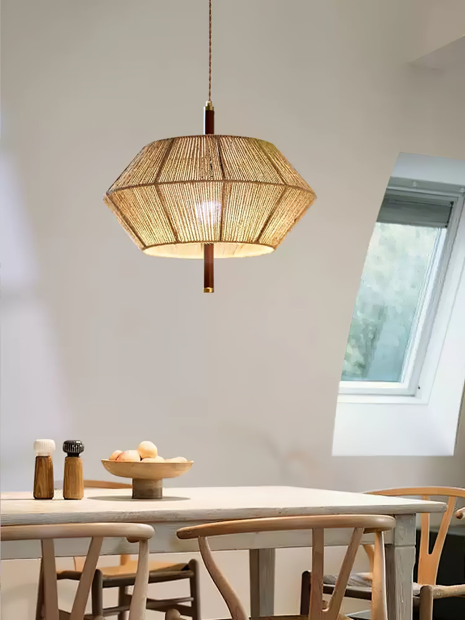 Rattan Vintage Rope Pendant Light - Letslighting
