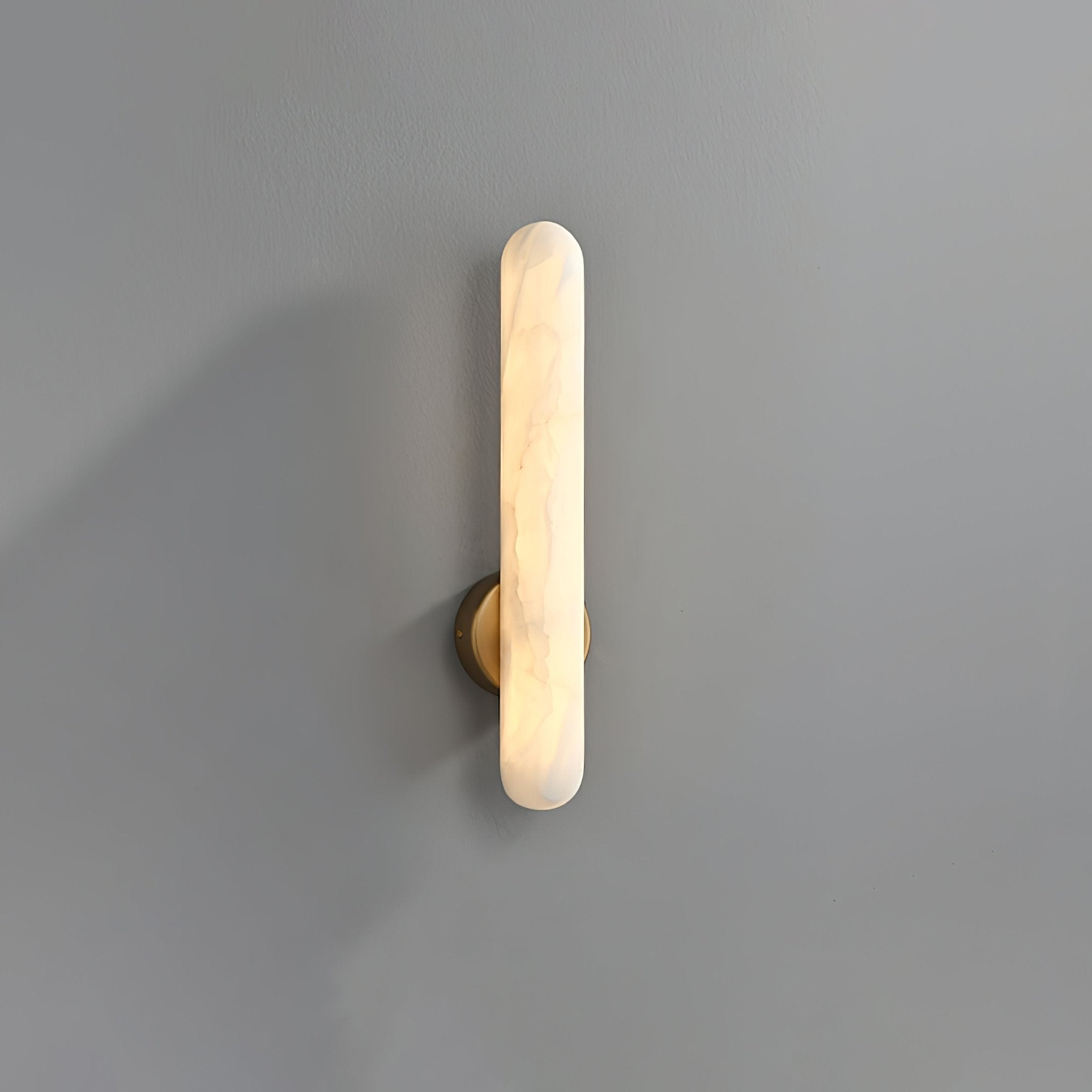 Alunari Modern Metal & Alabaster Wall Light