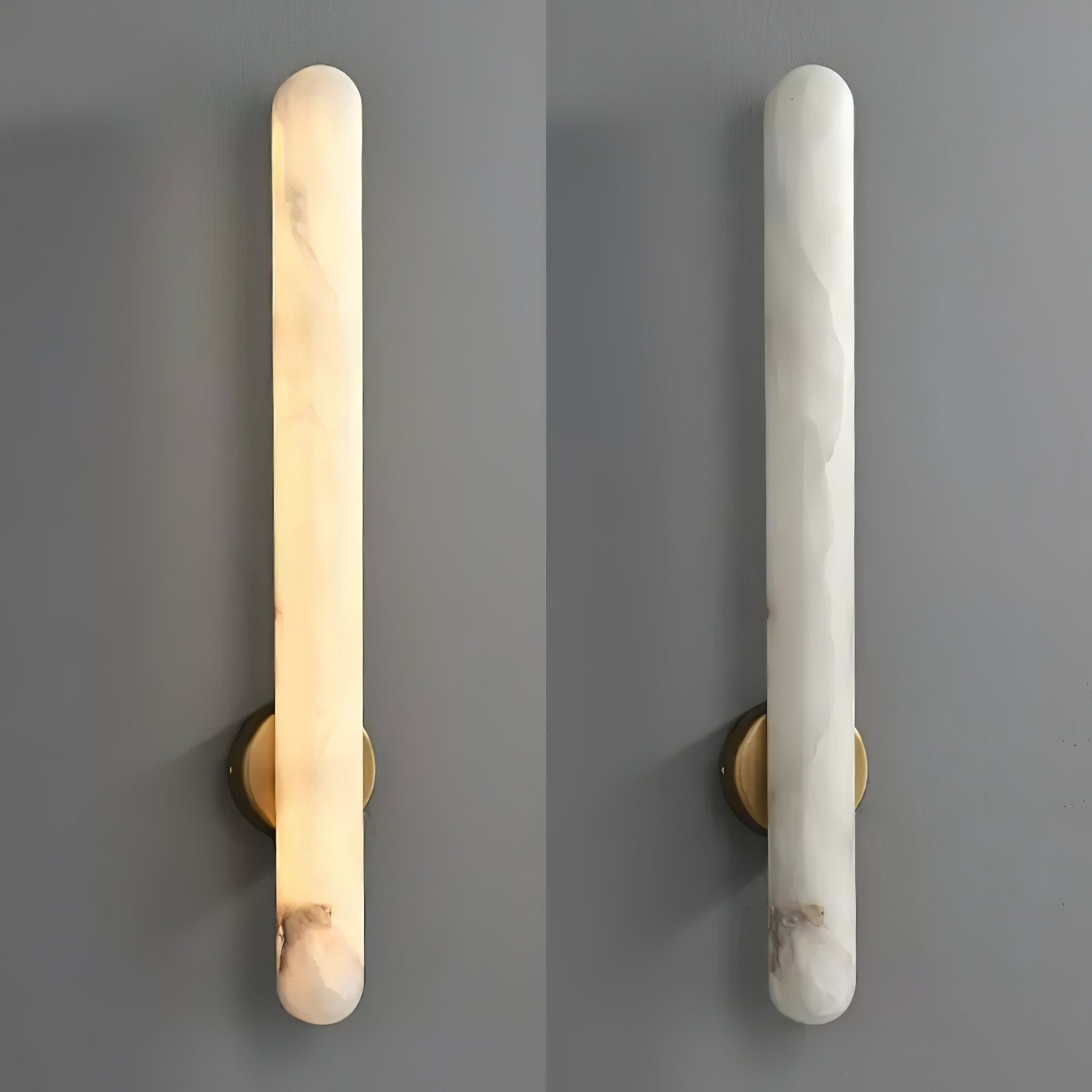 Elvenira Cylindrical Alabaster Wall Light