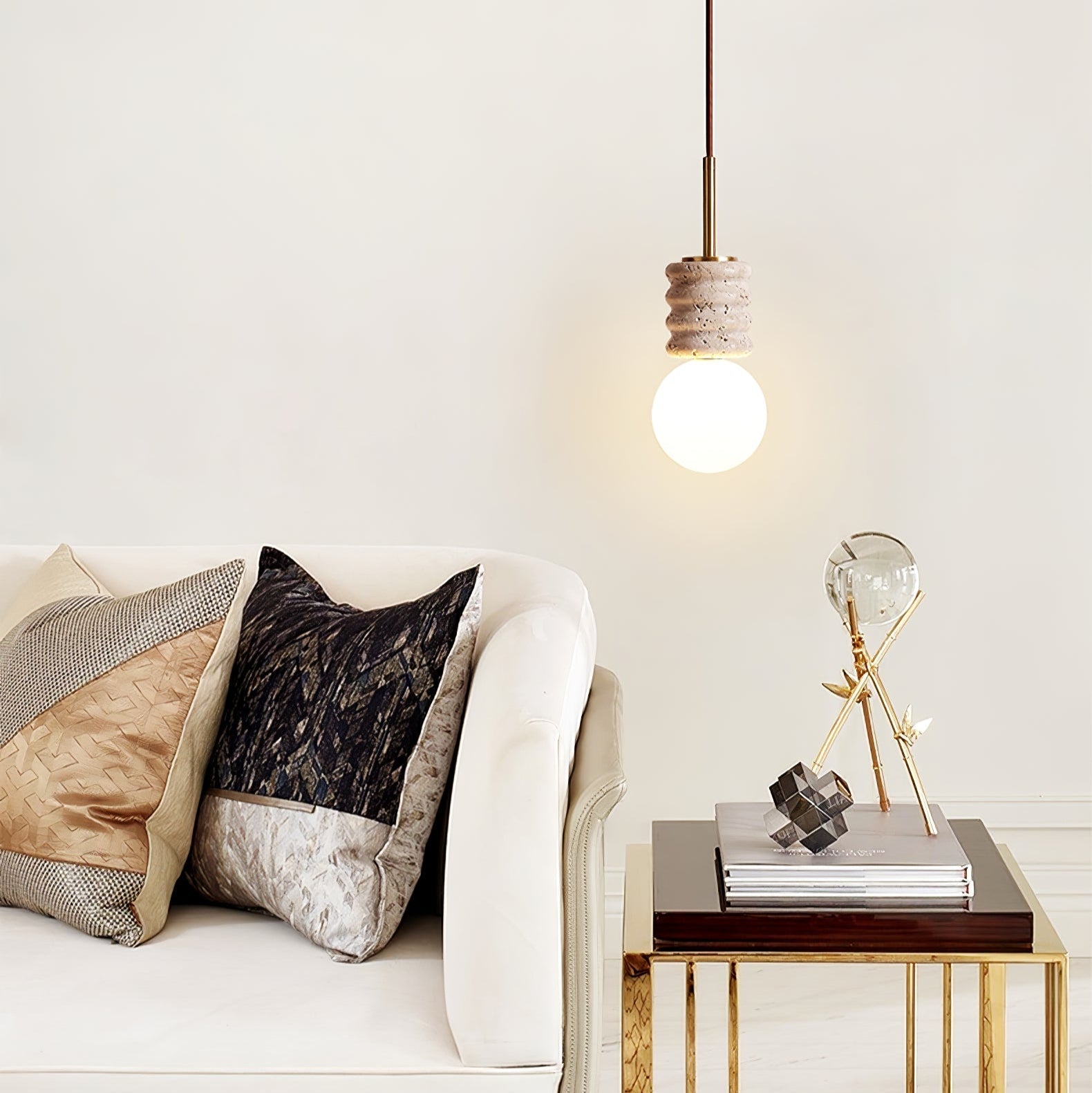 Alvia Travertine Pendant Lamp - Letslighting