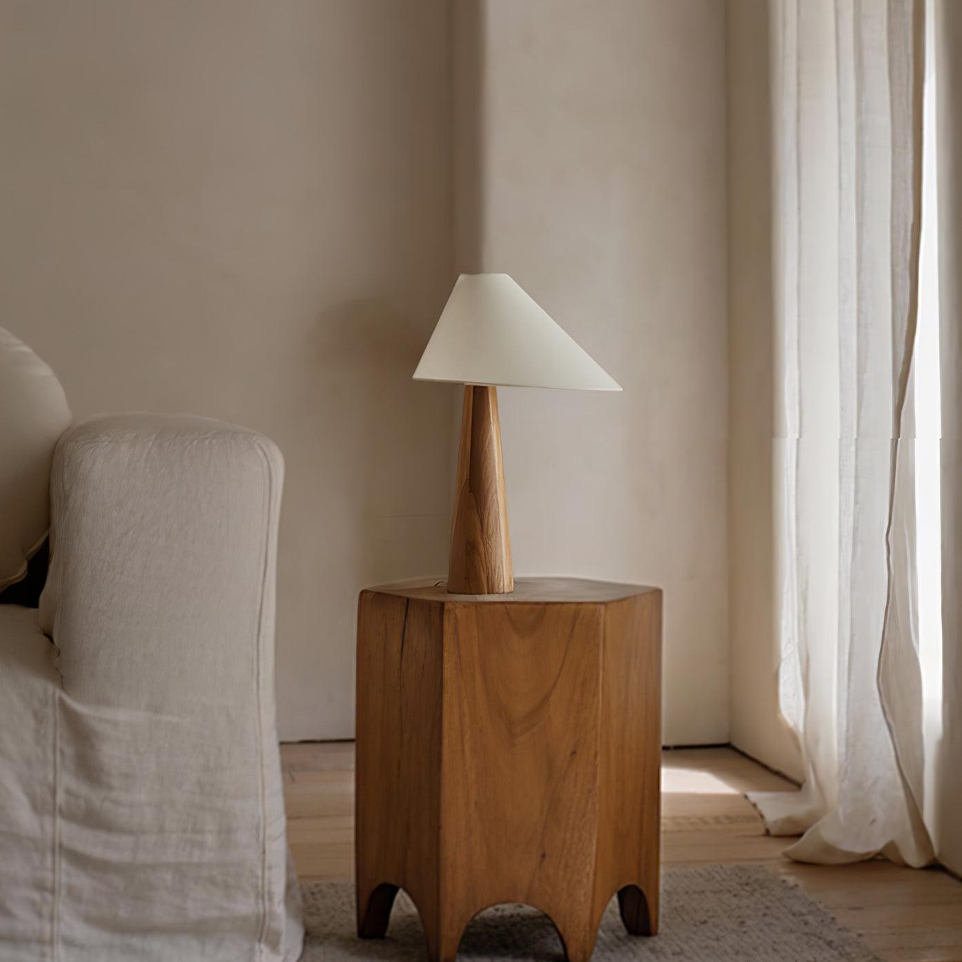 Mirose Wood Fabric Rustic Table Lamp - Letslighting
