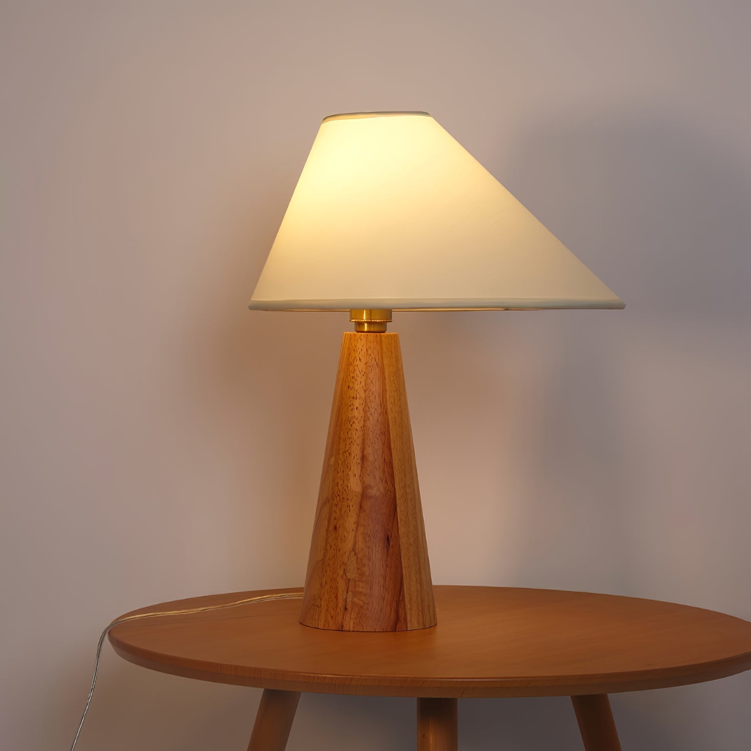 Mirose Wood Fabric Rustic Table Lamp - Letslighting