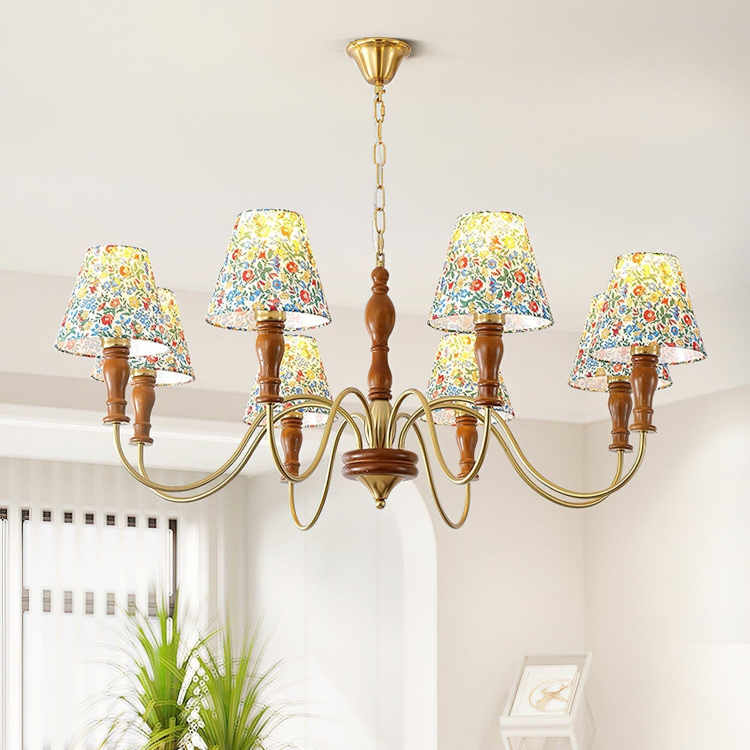 Muto Flower Fabric Chandelier Farmhouse - Letslighting