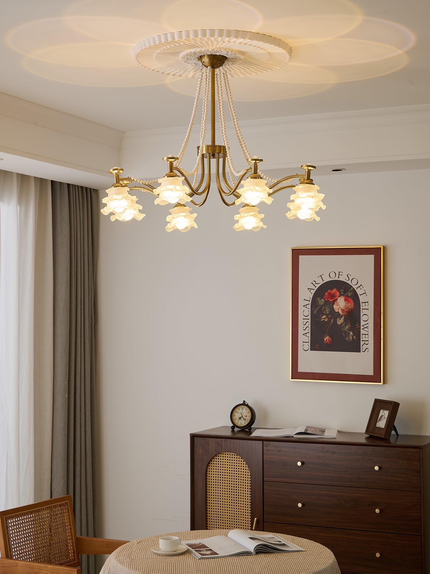 Cotalisra Premium Elegance Rose Glass Chandelier - Letslighting
