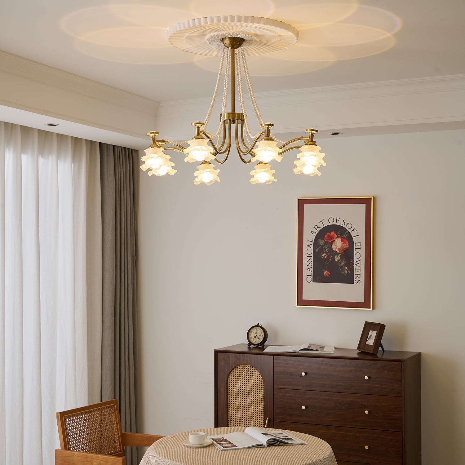 Cotalisra Premium Elegance Rose Glass Chandelier - Letslighting