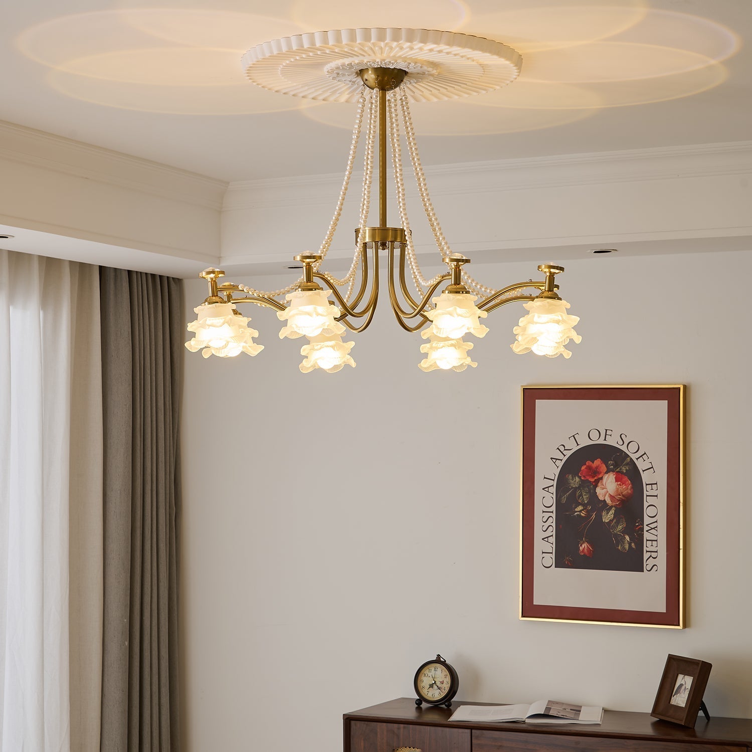 Cotalisra Premium Elegance Rose Glass Chandelier - Letslighting