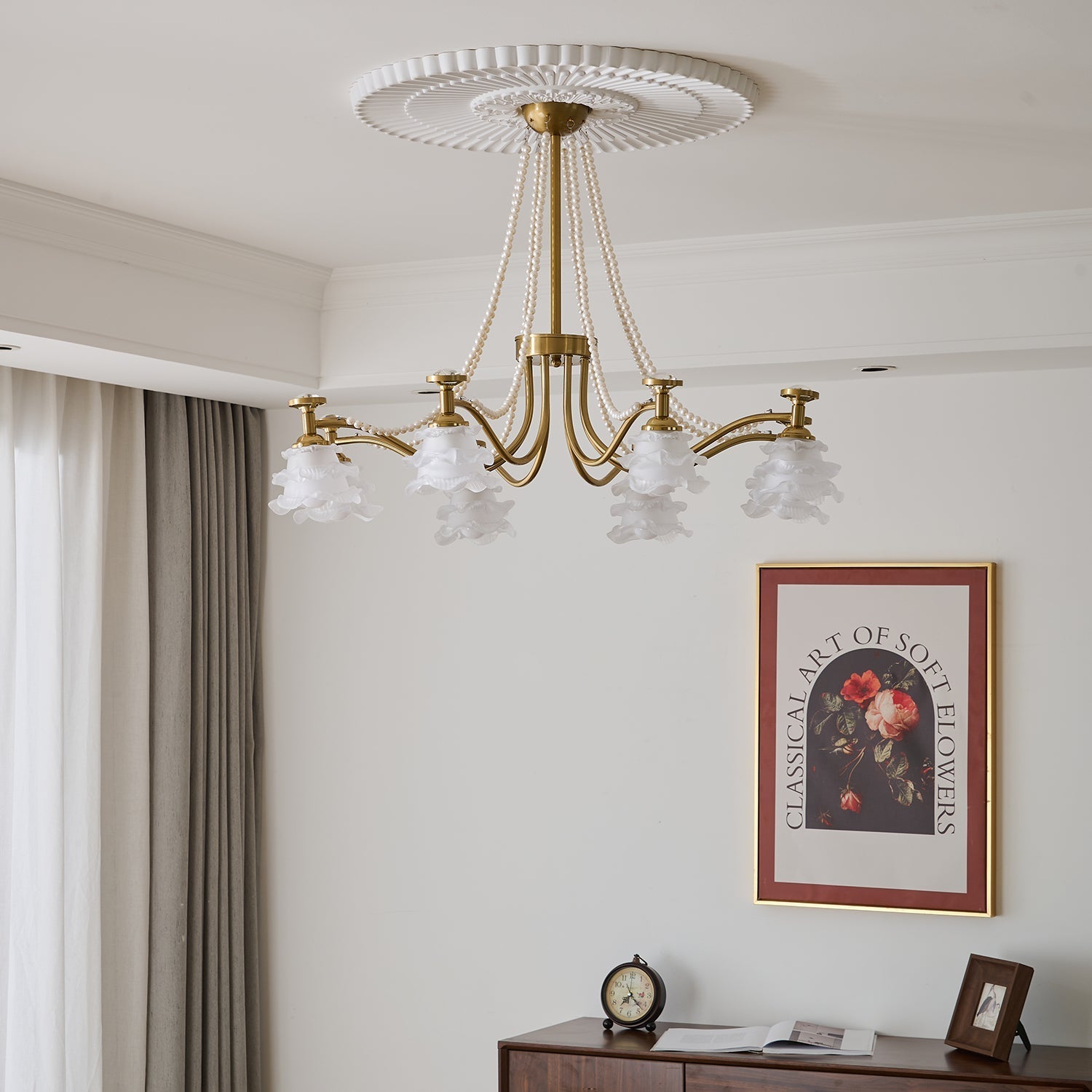 Cotalisra Premium Elegance Rose Glass Chandelier - Letslighting