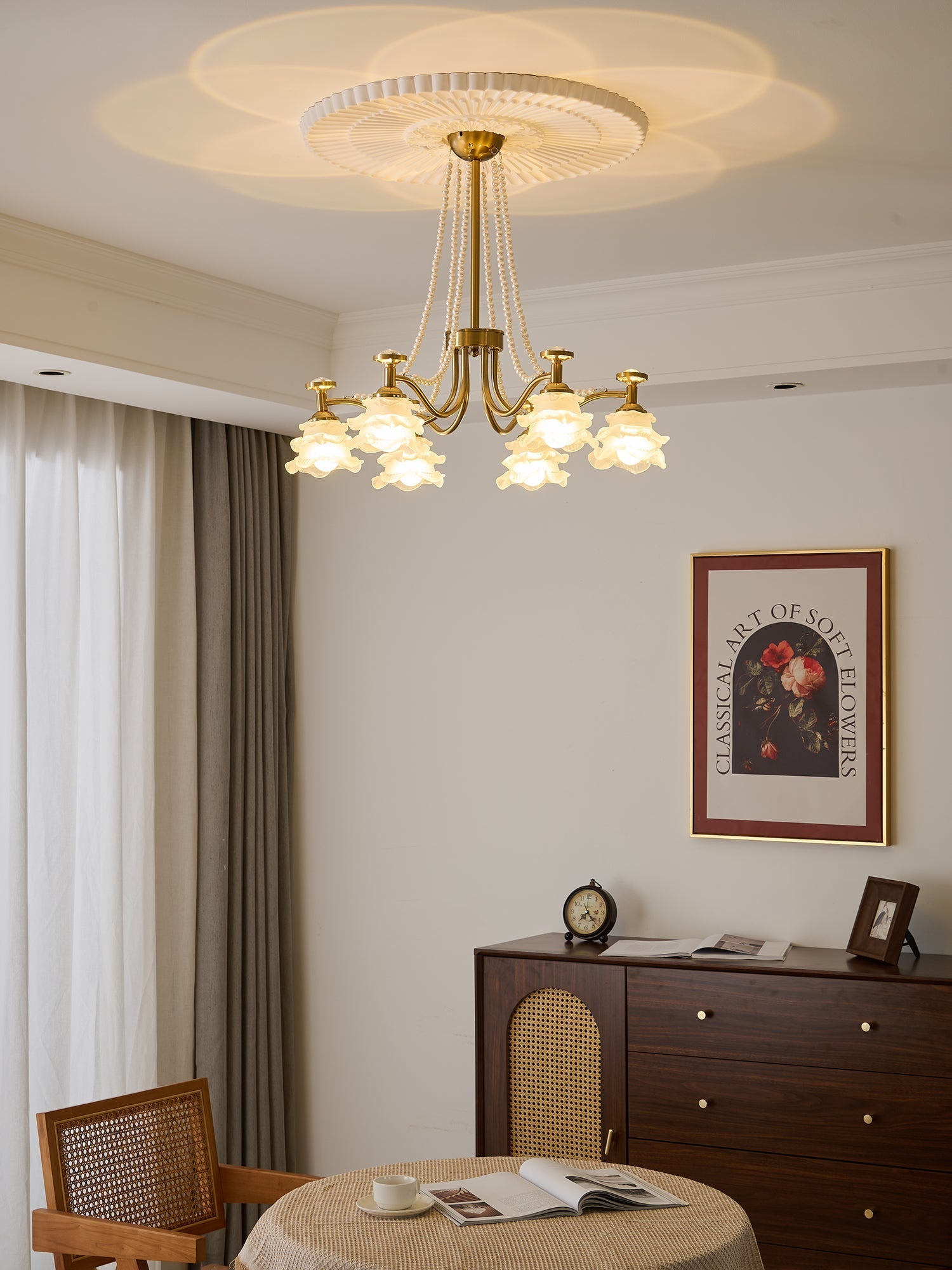 Cotalisra Premium Elegance Rose Glass Chandelier - Letslighting