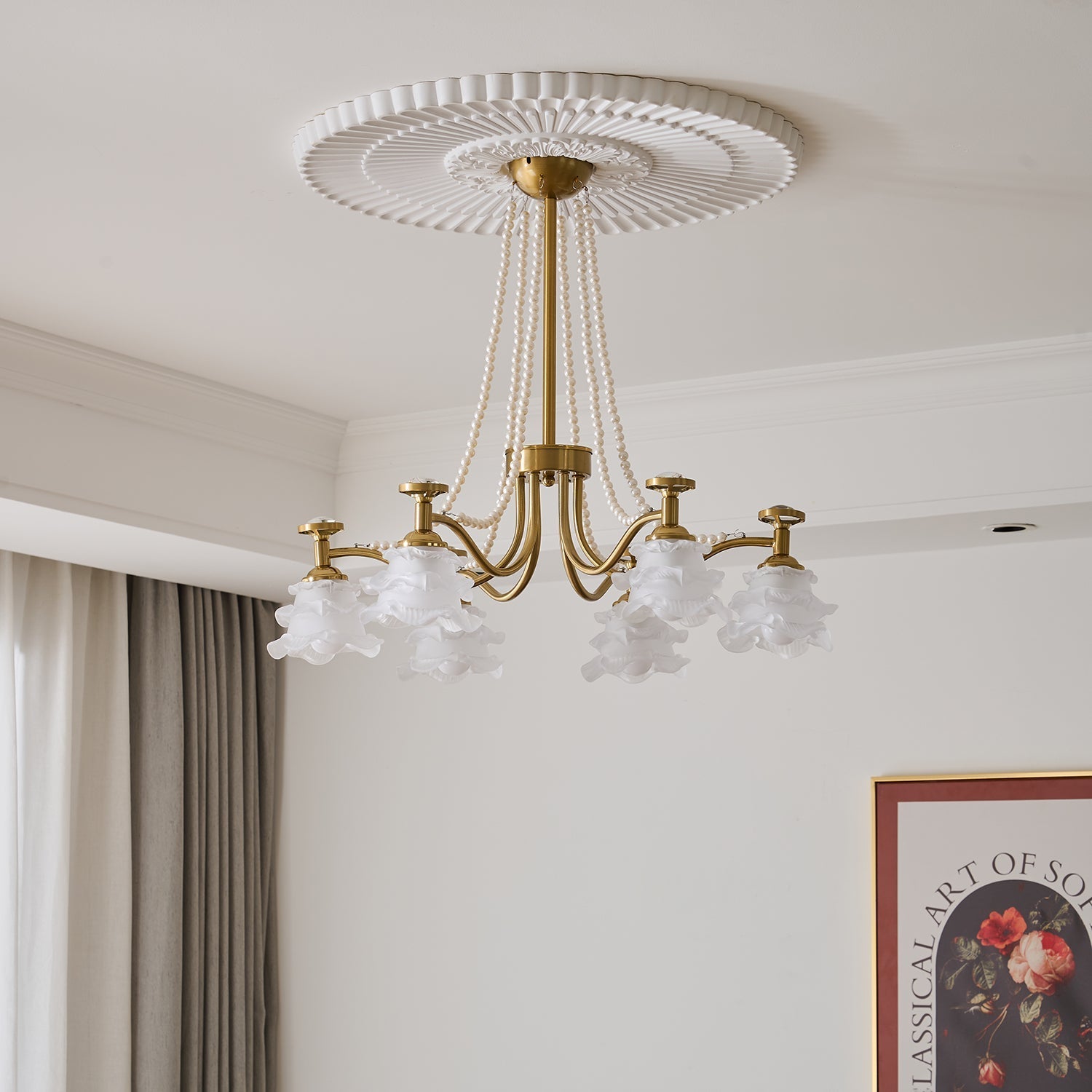 Cotalisra Premium Elegance Rose Glass Chandelier - Letslighting