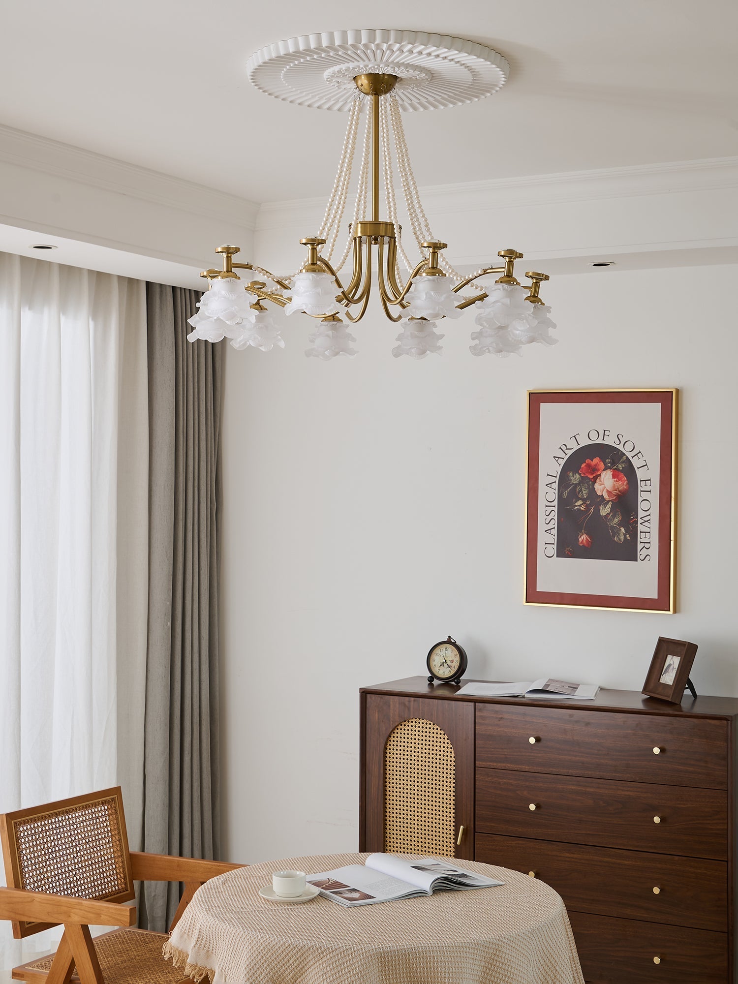 Cotalisra Premium Elegance Rose Glass Chandelier - Letslighting