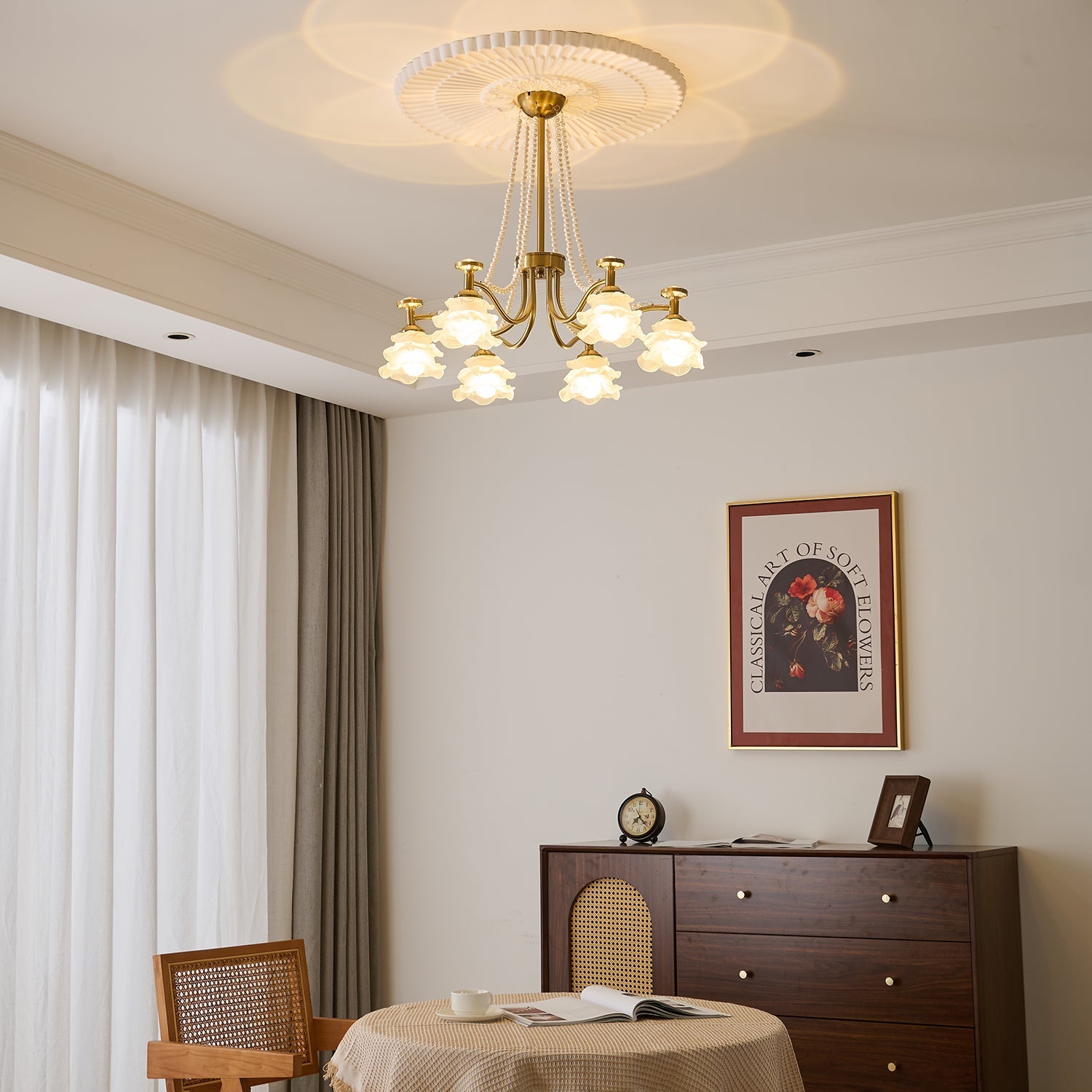 Cotalisra Premium Elegance Rose Glass Chandelier - Letslighting
