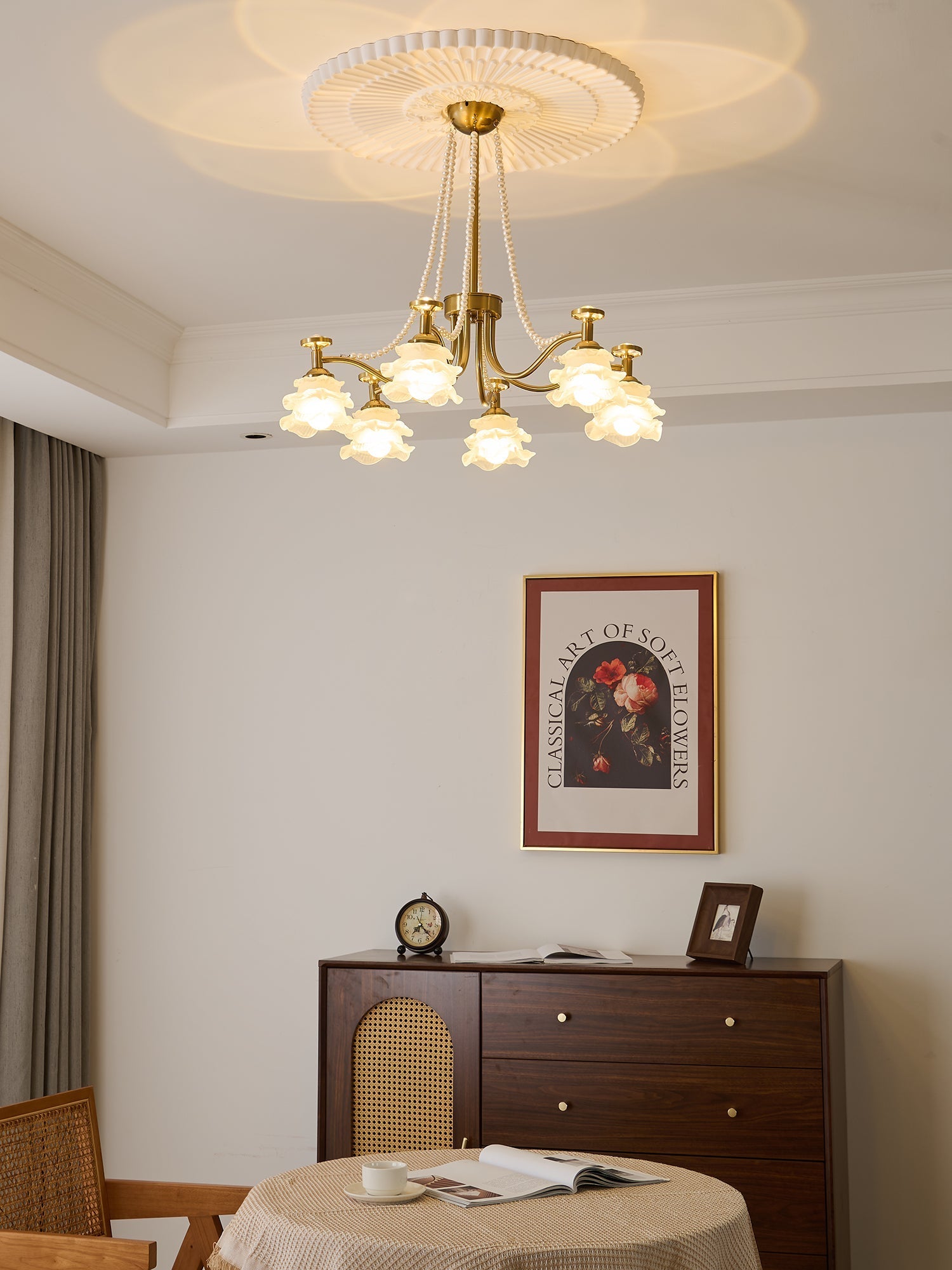 Cotalisra Premium Elegance Rose Glass Chandelier - Letslighting