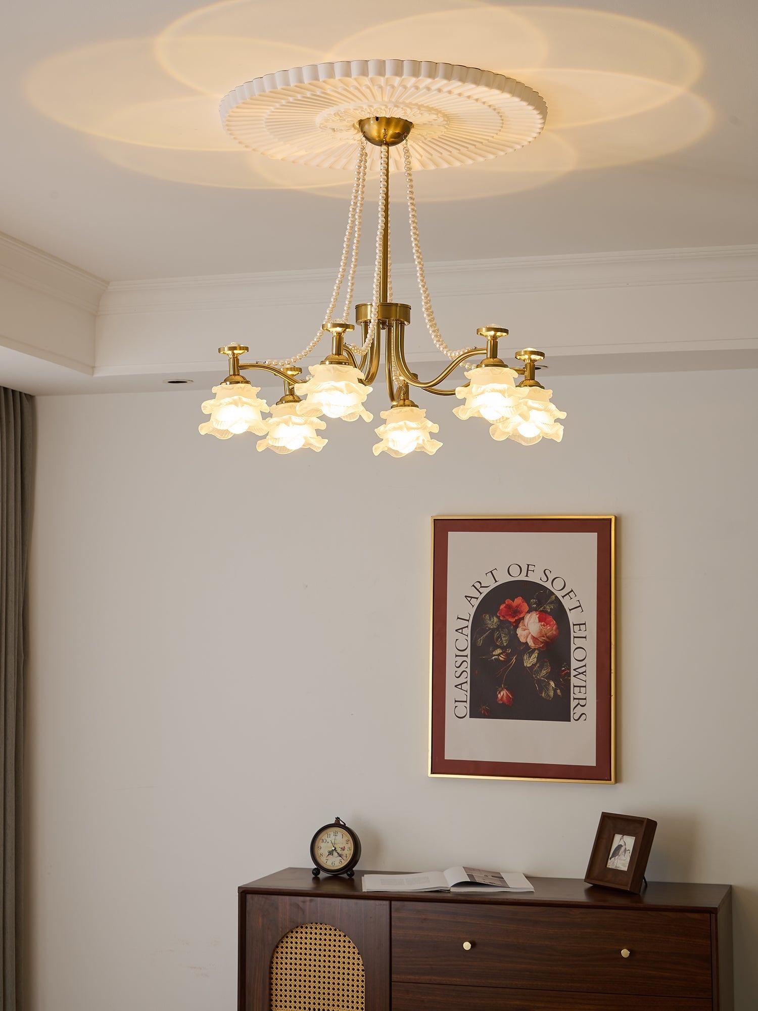 Cotalisra Premium Elegance Rose Glass Chandelier - Letslighting