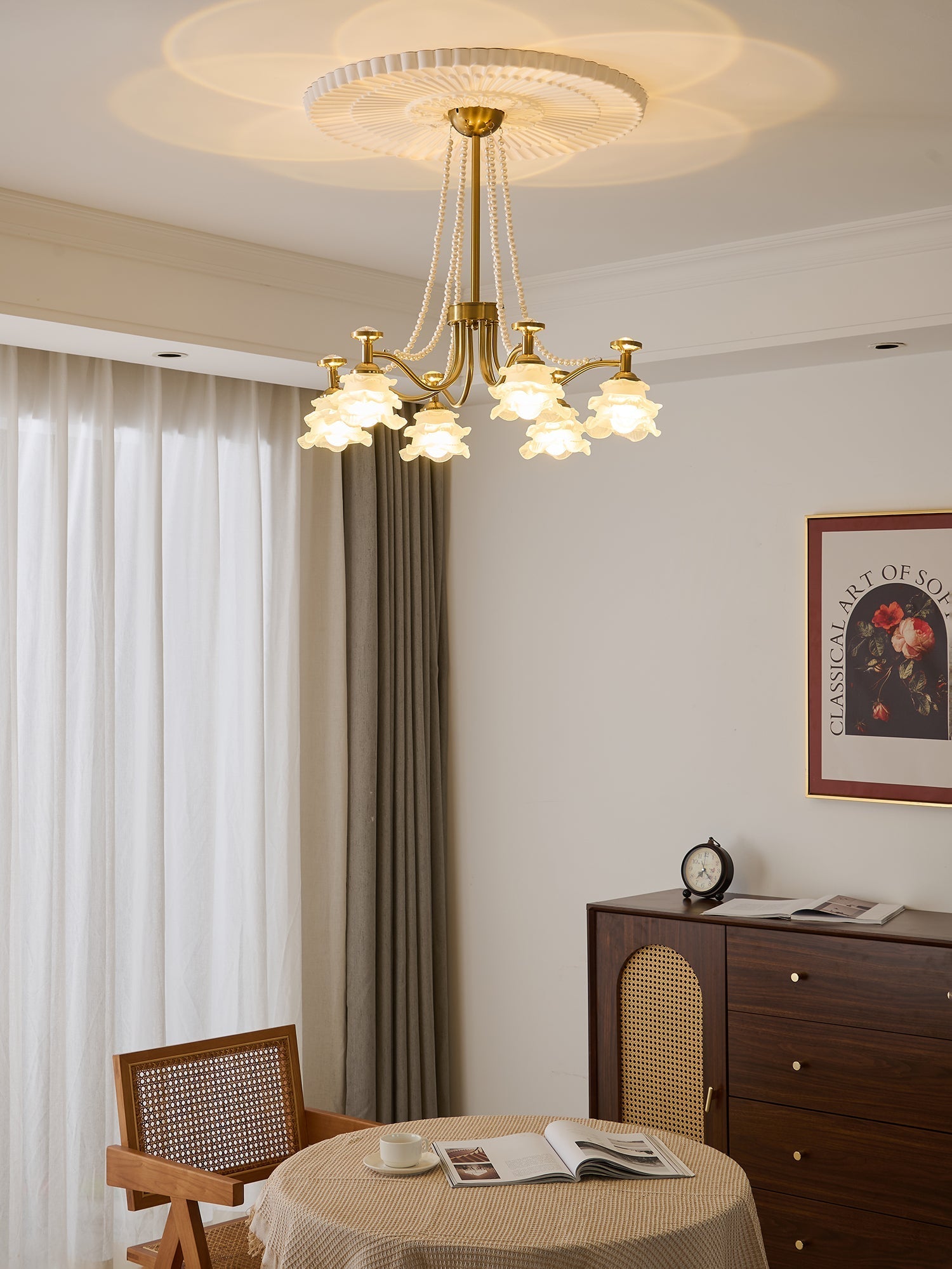 Cotalisra Premium Elegance Rose Glass Chandelier - Letslighting