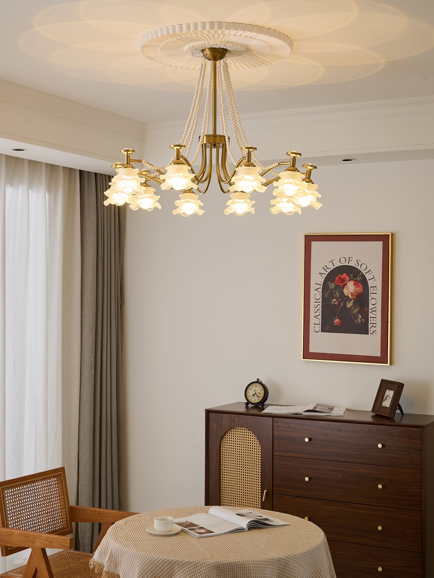Cotalisra Premium Elegance Rose Glass Chandelier - Letslighting