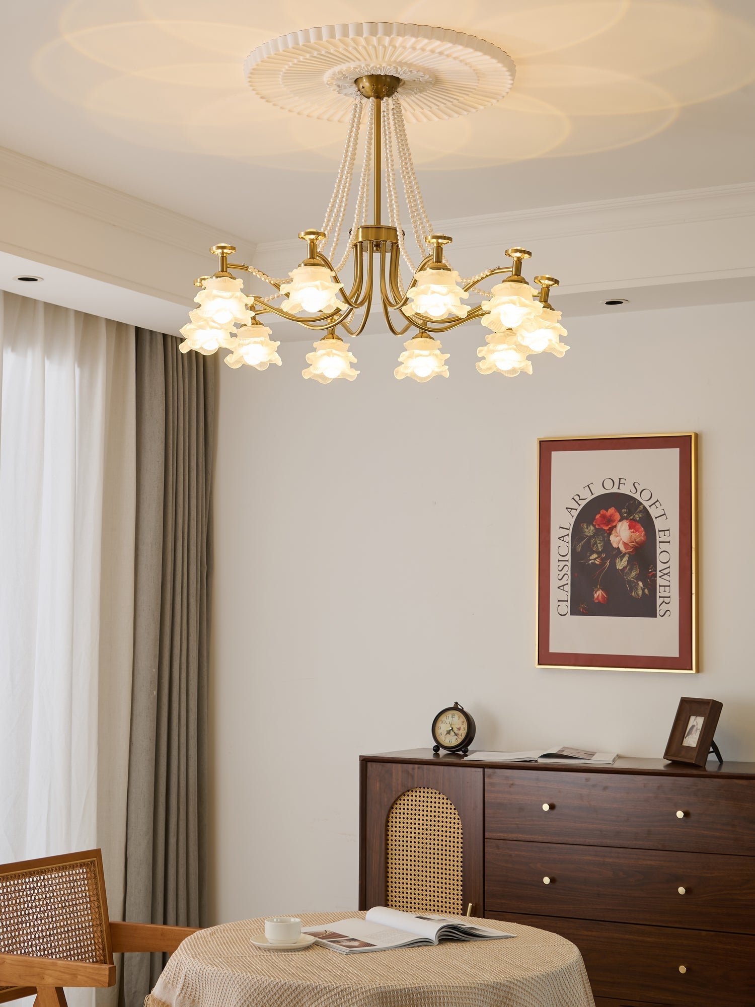 Cotalisra Premium Elegance Rose Glass Chandelier - Letslighting
