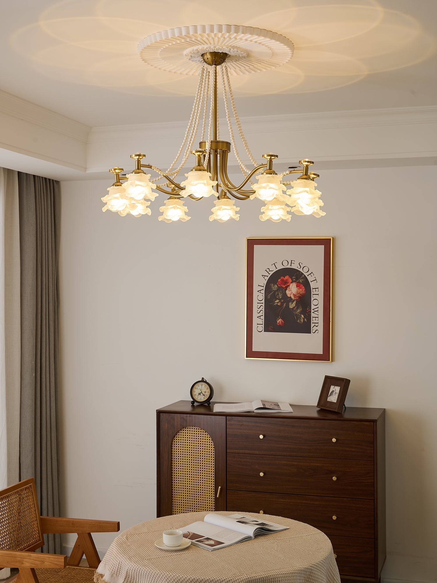 Cotalisra Premium Elegance Rose Glass Chandelier - Letslighting