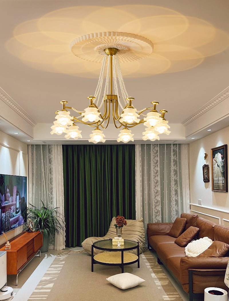 Cotalisra Premium Elegance Rose Glass Chandelier - Letslighting